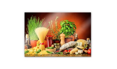 Küchenrückwand »Spritzschutz Italienisch Kochen«, (1 tlg.)