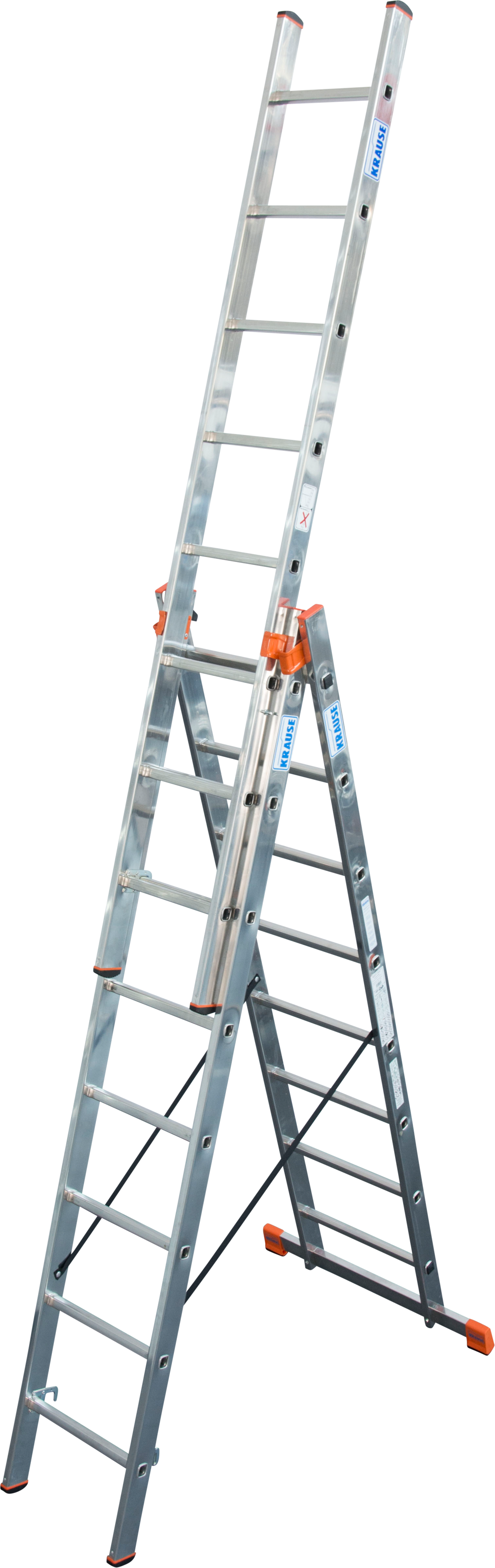 KRAUSE Vielzweckleiter »Tribilo«, Alu, 3x8 Sprossen, Arbeitshöhe ca. 605 cm
