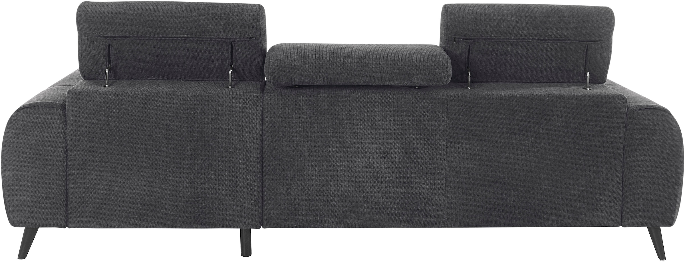 COTTA Ecksofa »Mia L-Form mit 3 Zierkissen«, wahlweise mit Bettfunktion, Bettkasten, Beleuchtung & Wireless-Charger