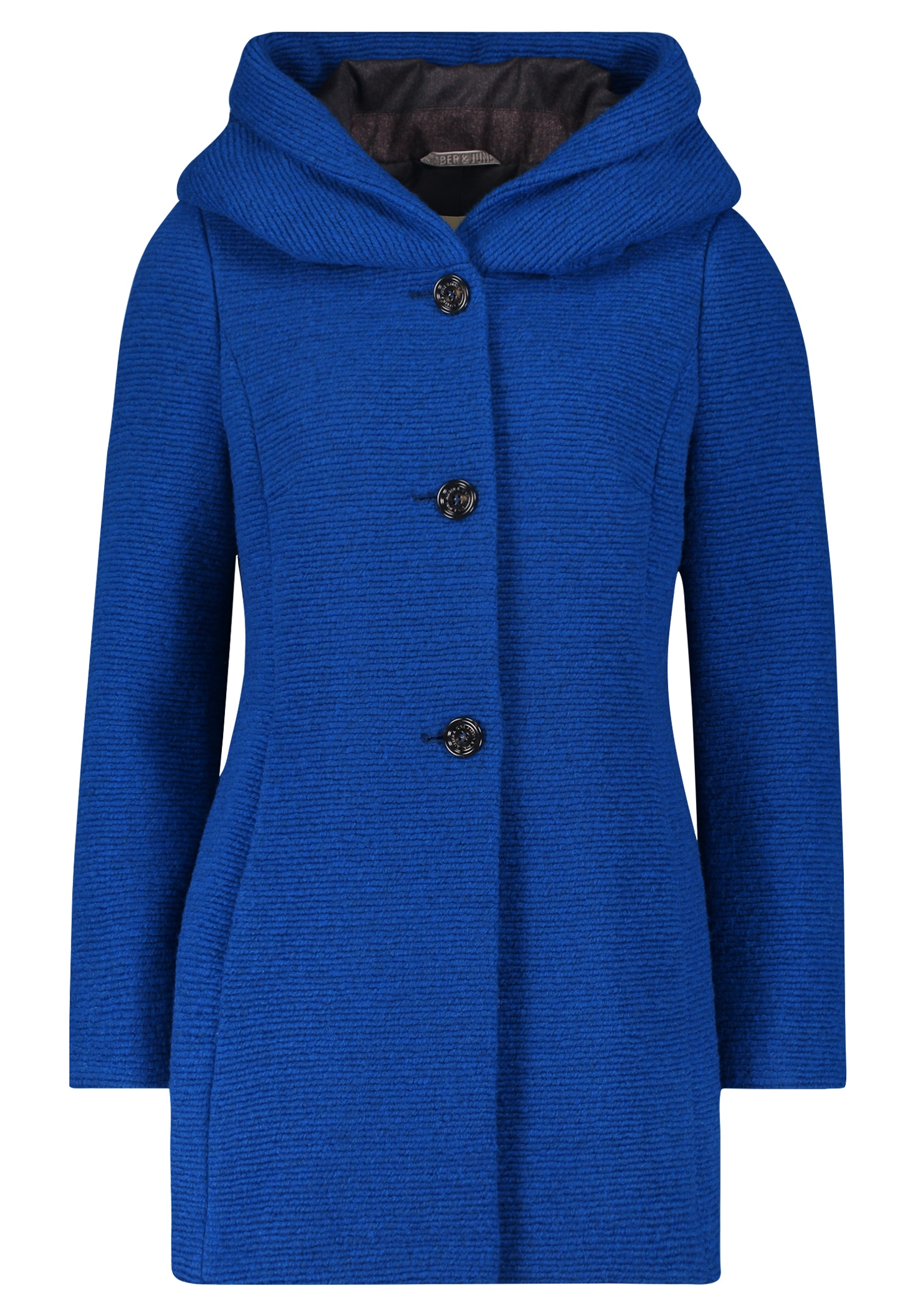 Amber & June Kurzjacke »Amber & June Kurzmantel mit Kapuze«, mit Kapuze