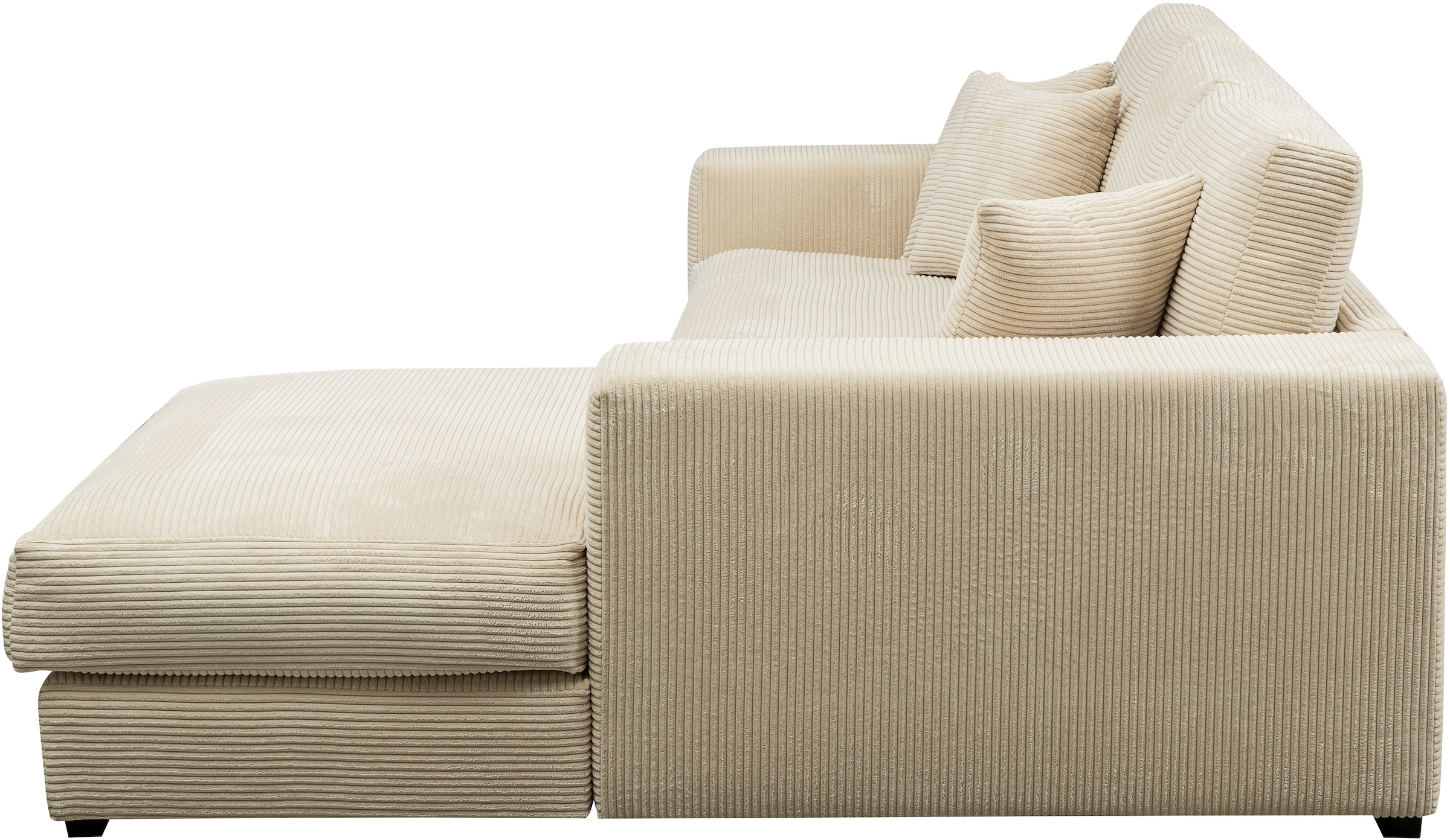 WERK2 Ecksofa »Eden modern und zeitlos, geschmackvolles Sofa, Breite 286cm, L-Form«, Design Ecksofa in Cord mit besonders weichem Sitzkomfort