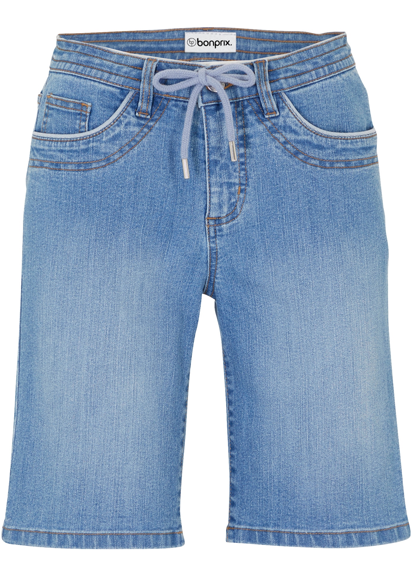 bonprix Bermudas  schmale Passform, elastisches Material, mit Bindeband