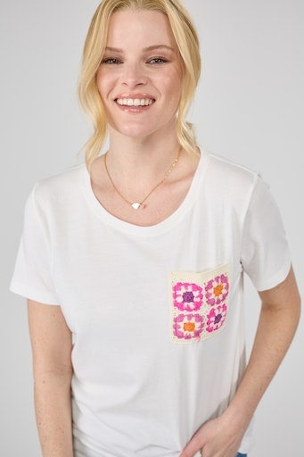kaufen Rundhalsshirt mit Lieblingsstück online Tasche »ChristalL«, BAUR aufgesetzter |