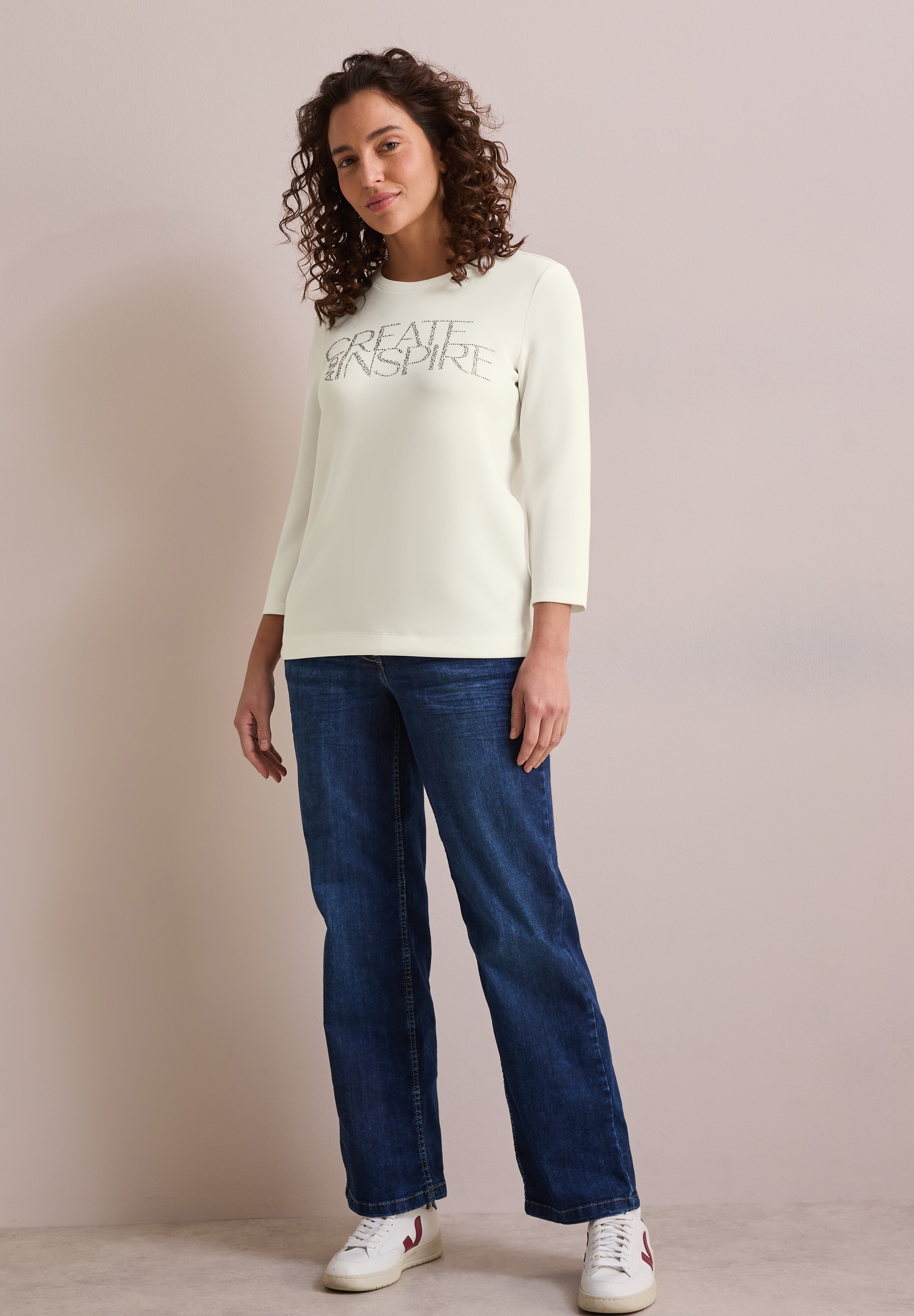 Cecil Print-Shirt, aus softem Materialmix
