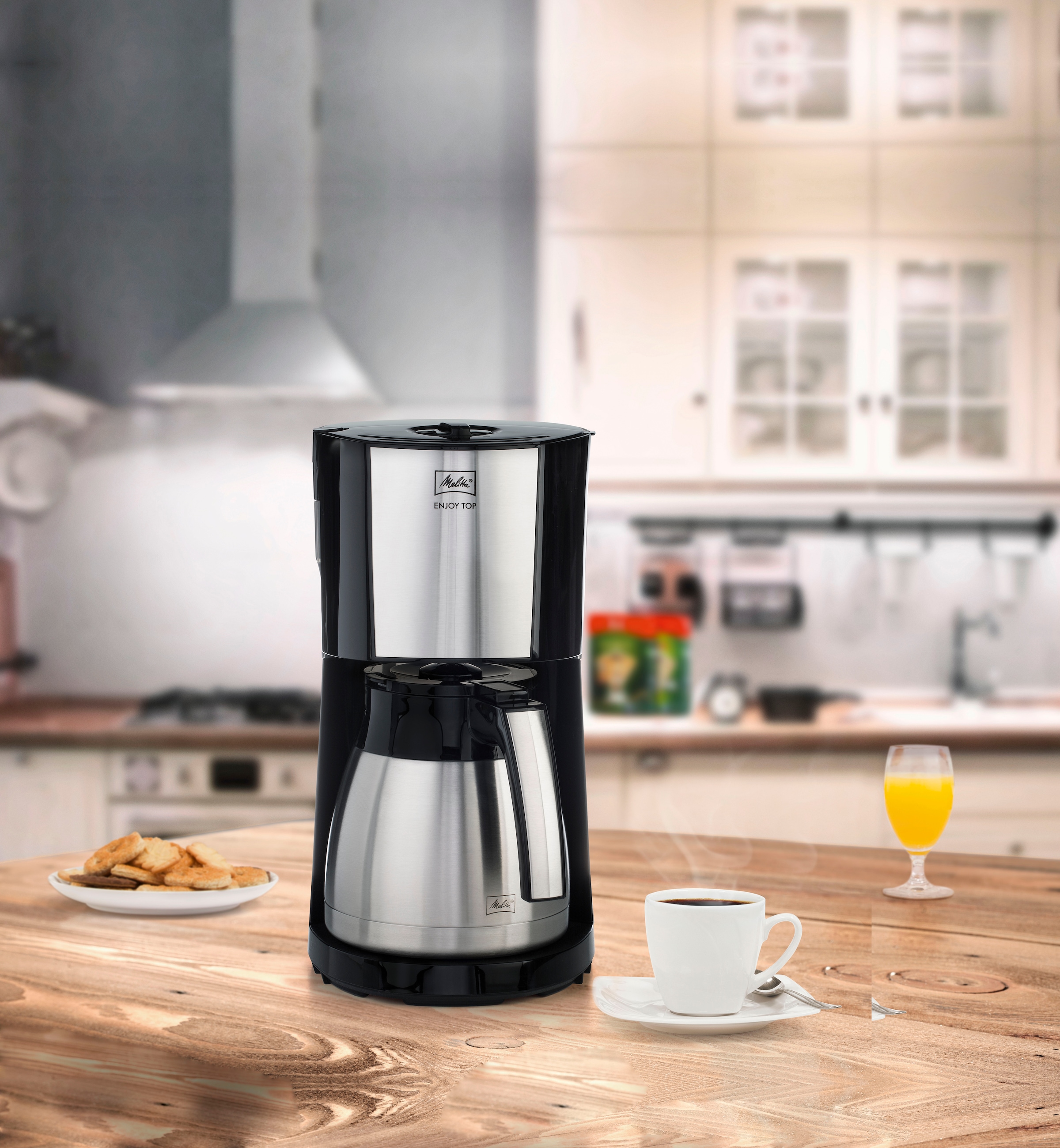 Melitta Filterkaffeemaschine »Enjoy® Top Therm«, 1,25 l Kaffeekanne,  Papierfilter, 1x4, mit Thermkanne aus Edelstahl auf Raten | BAUR | Filterkaffeemaschinen