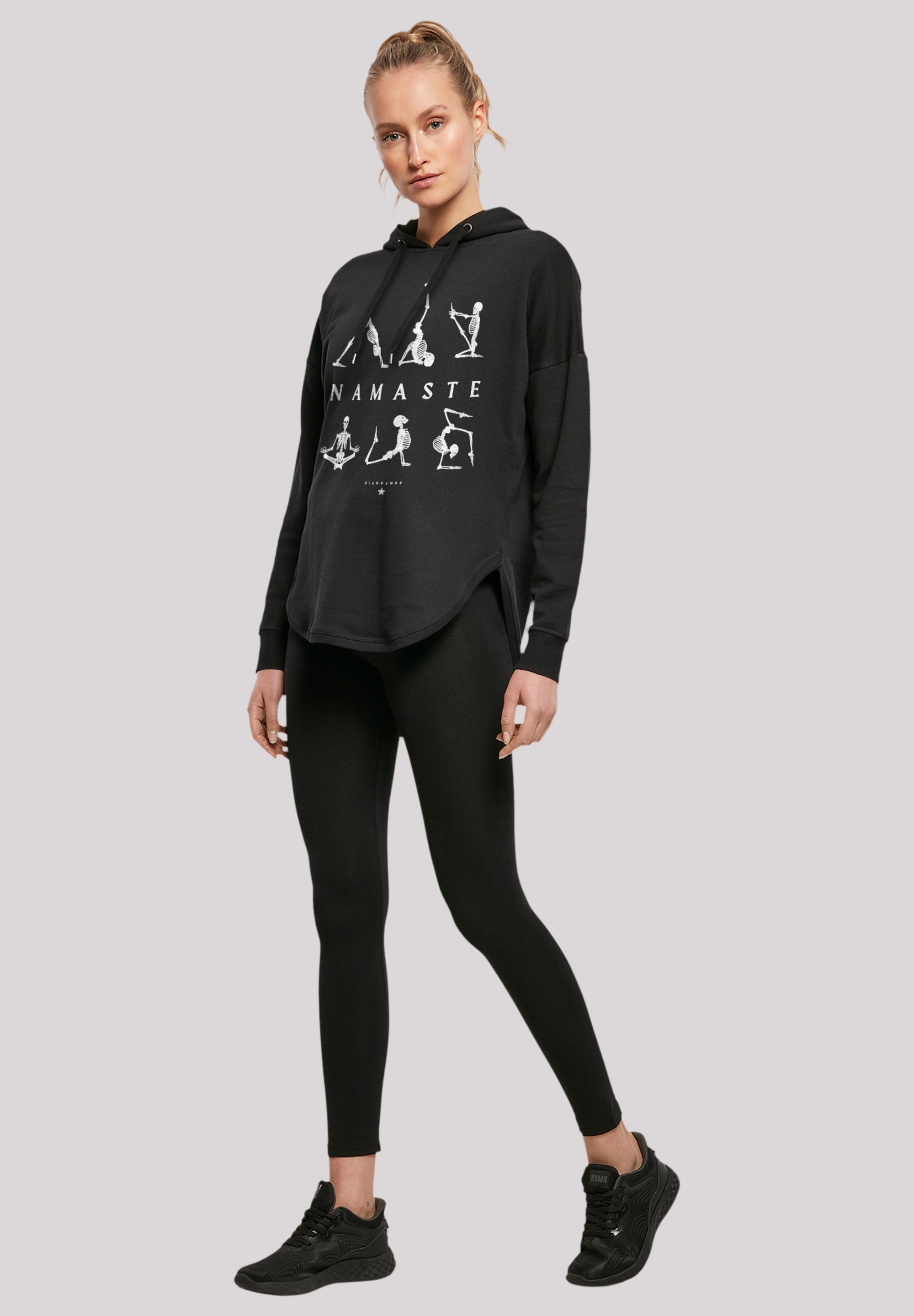 F4NT4STIC Sweatshirt »Namaste Yoga Skelett Halloween«, Print