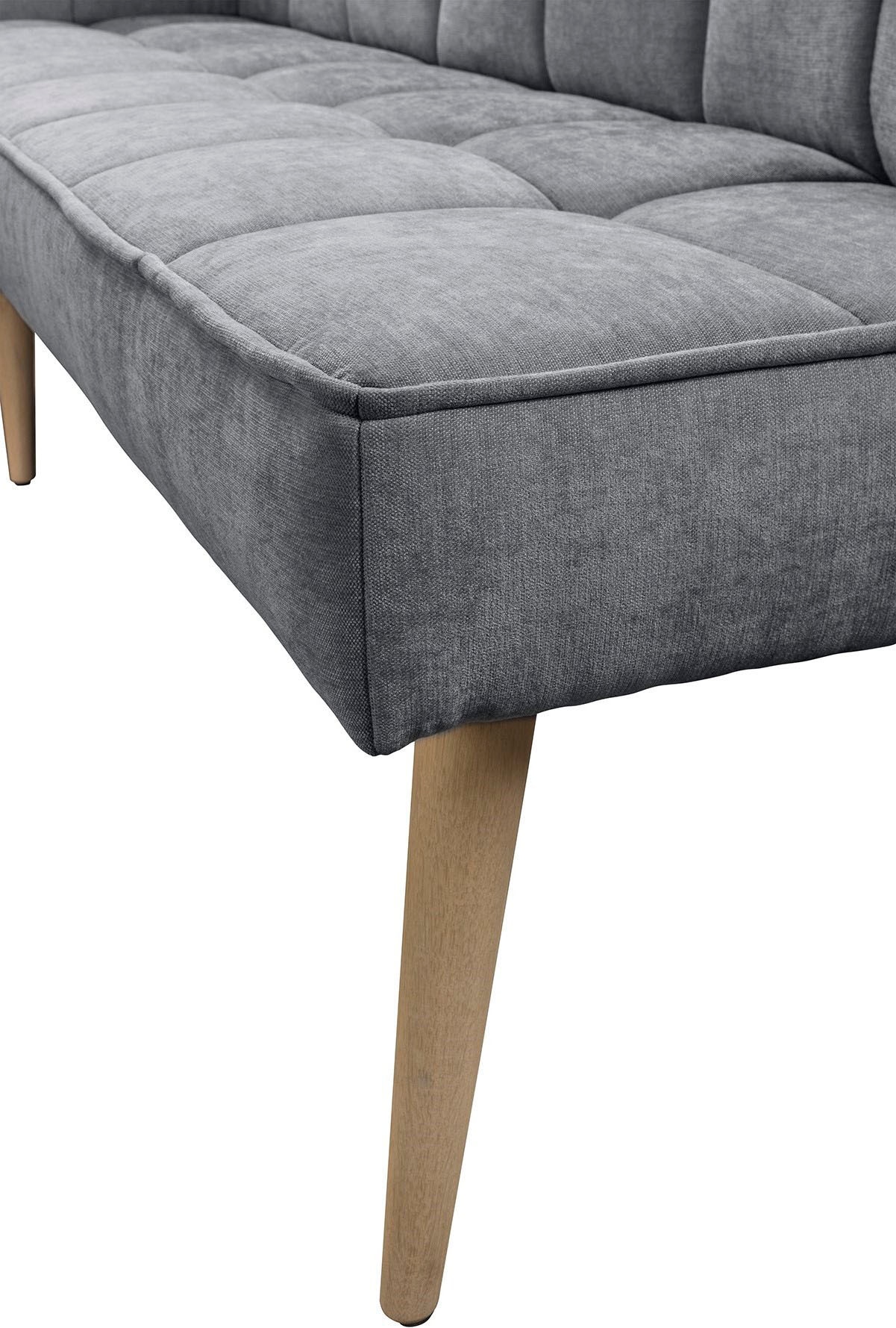 exxpo - sofa fashion Eckbank »Latte« moderne Sitz- und Rückensteppung, bequem und elegant, hoher Holzfuß