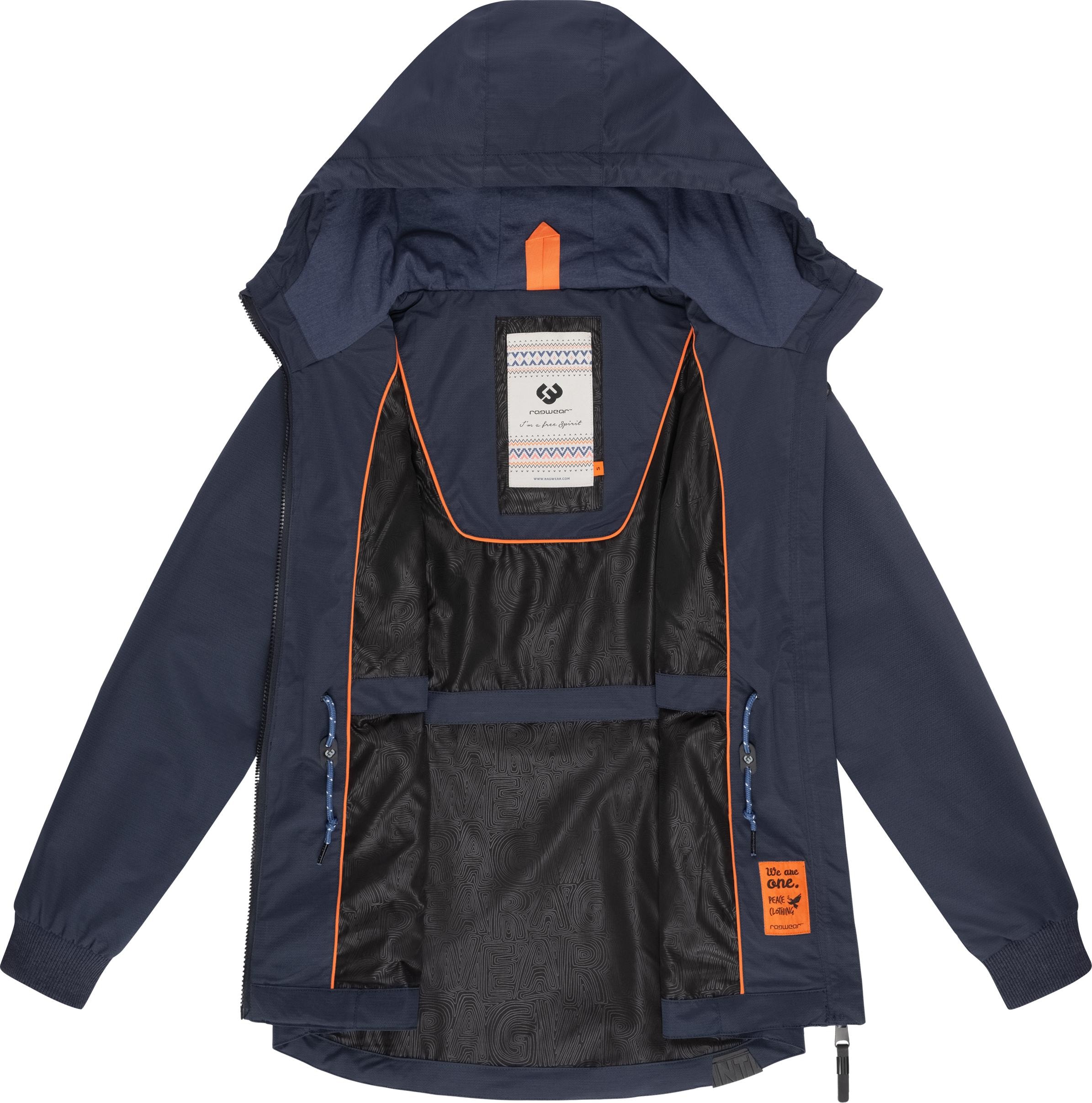 Ragwear Outdoorjacke »Dowey Tech«, mit Kapuze, stylische wasserdichte Übergangsjacke mit großer Kapuze