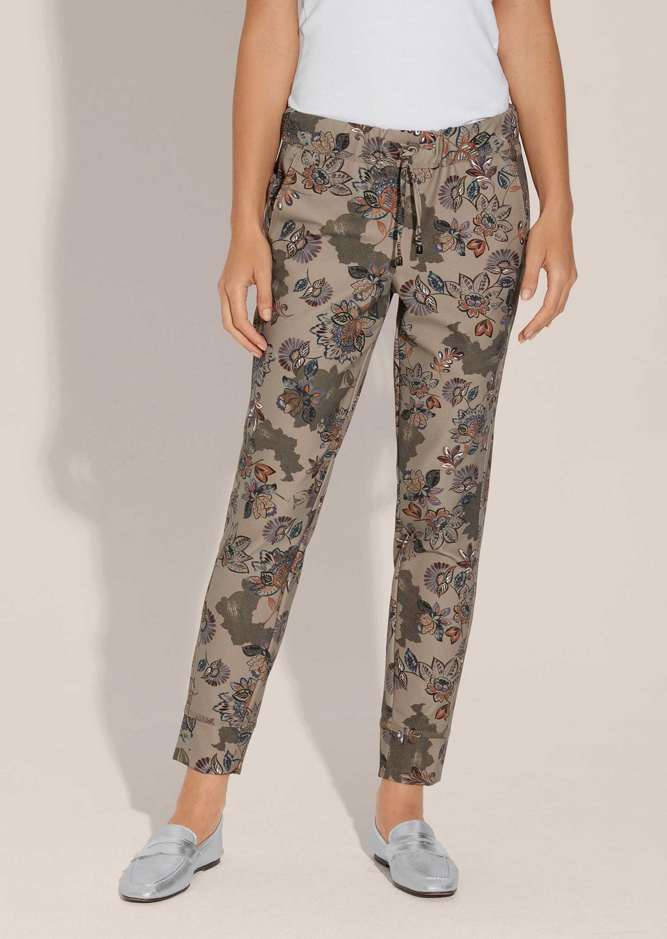 MADELEINE Jogger Pants "Druckhose Hose mit Blumenmuster" günstig online kaufen