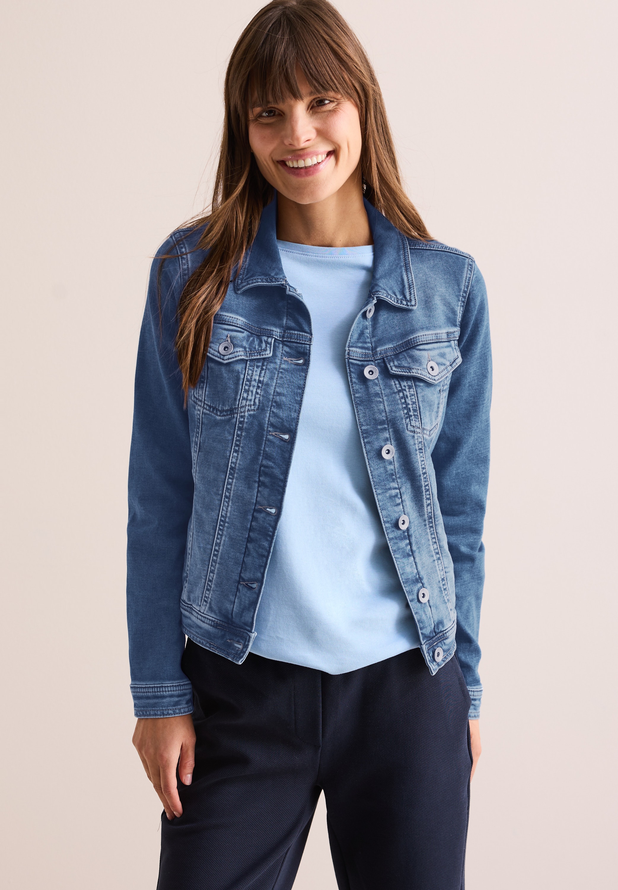 Cecil Jeansjacke, ohne Kapuze, mit Brusttasche