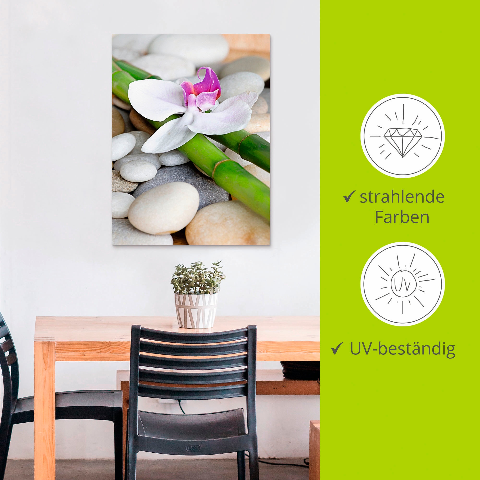 Artland Wandbild »Zen Orchidee«, Zen, (1 St.), als Alubild, Outdoorbild, Leinwandbild, Wandaufkleber, versch. Größen
