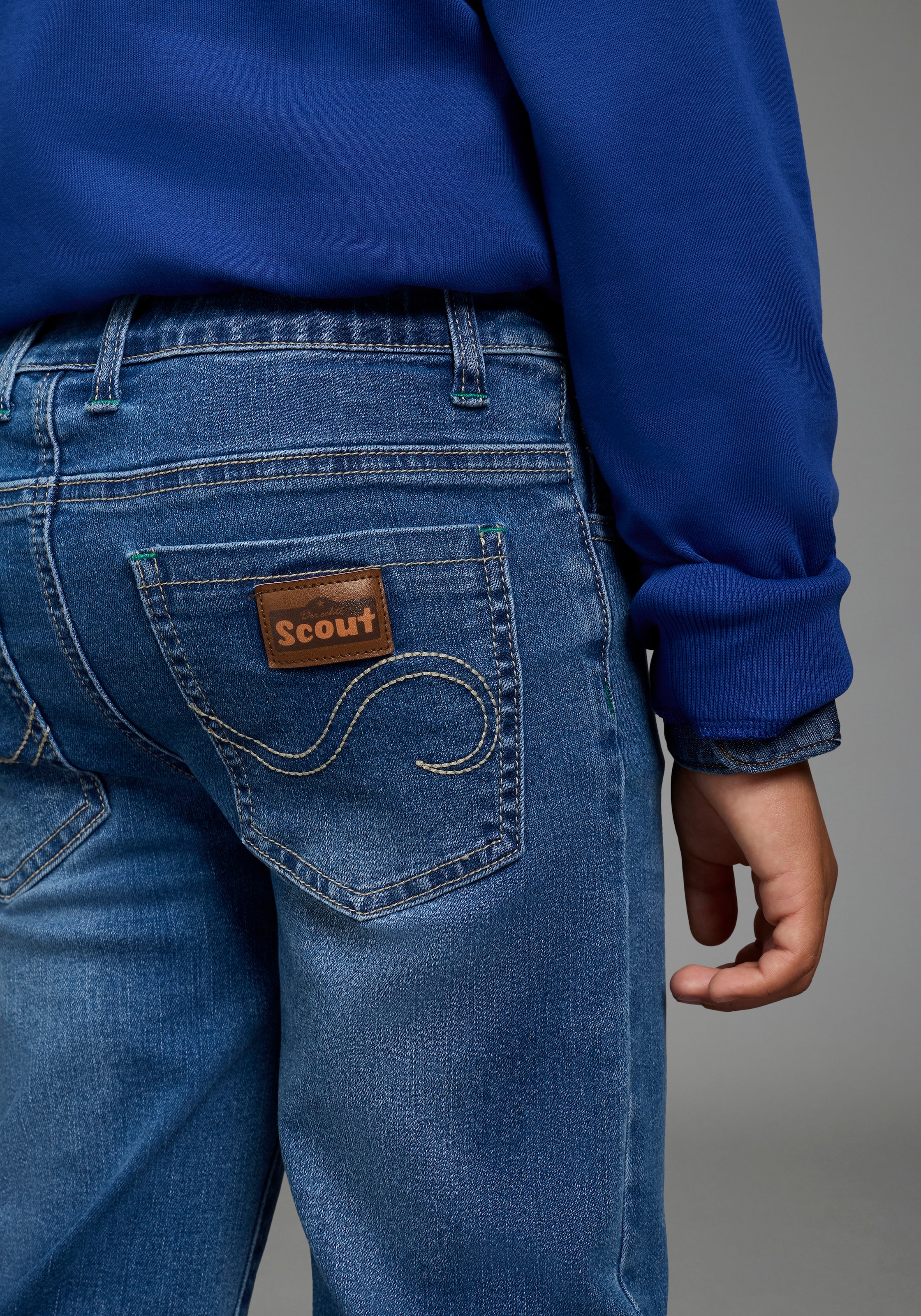 Scout Straight-Jeans »Gerade Schlupf-Stretchjeans - NEU von SCOUT« Stretch-Jeans, straight fit, mit mehreren Taschen inklusive Coinpocket