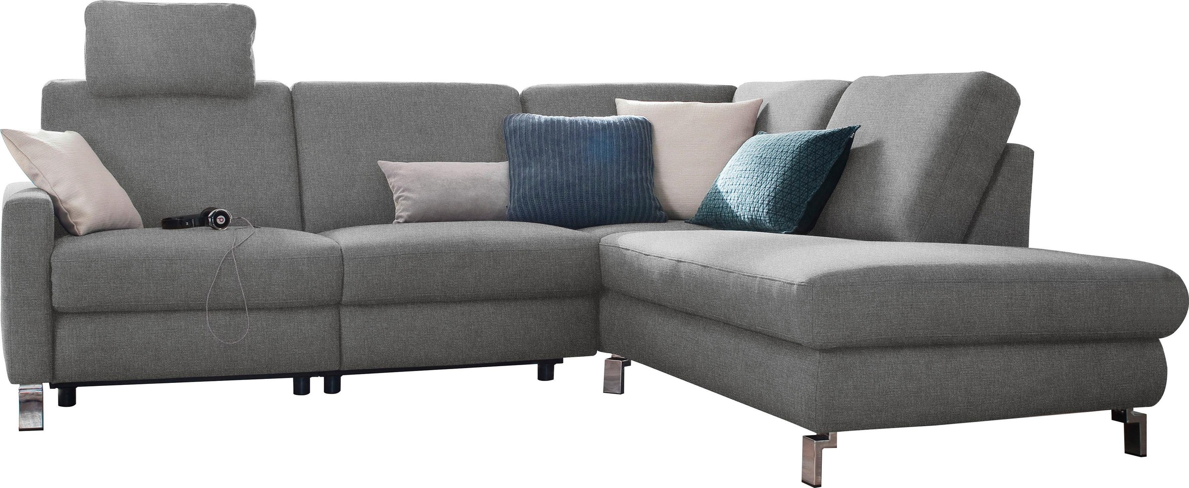 3C Candy Ecksofa »Mainau modern und elegant, mit gutem Sitzkomfort, L-Form«, wahlweise mit elektrischer Relaxfunktion, Federkern