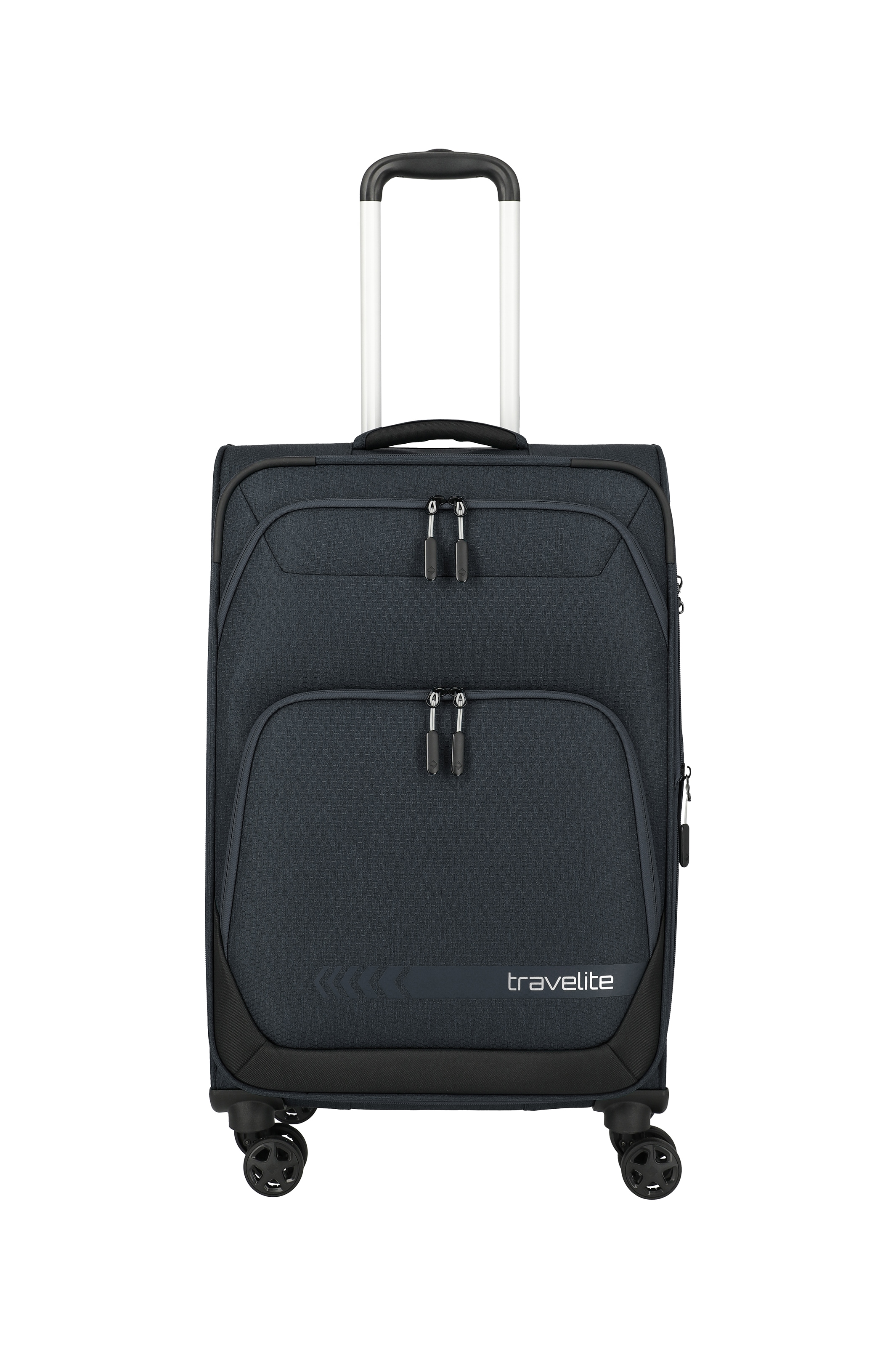 travelite Trolley "KICK OFF Reisekoffer" 69 l 4 Rollen 4 Doppelrollen, Außentaschen und Packgurte – leicht und robust