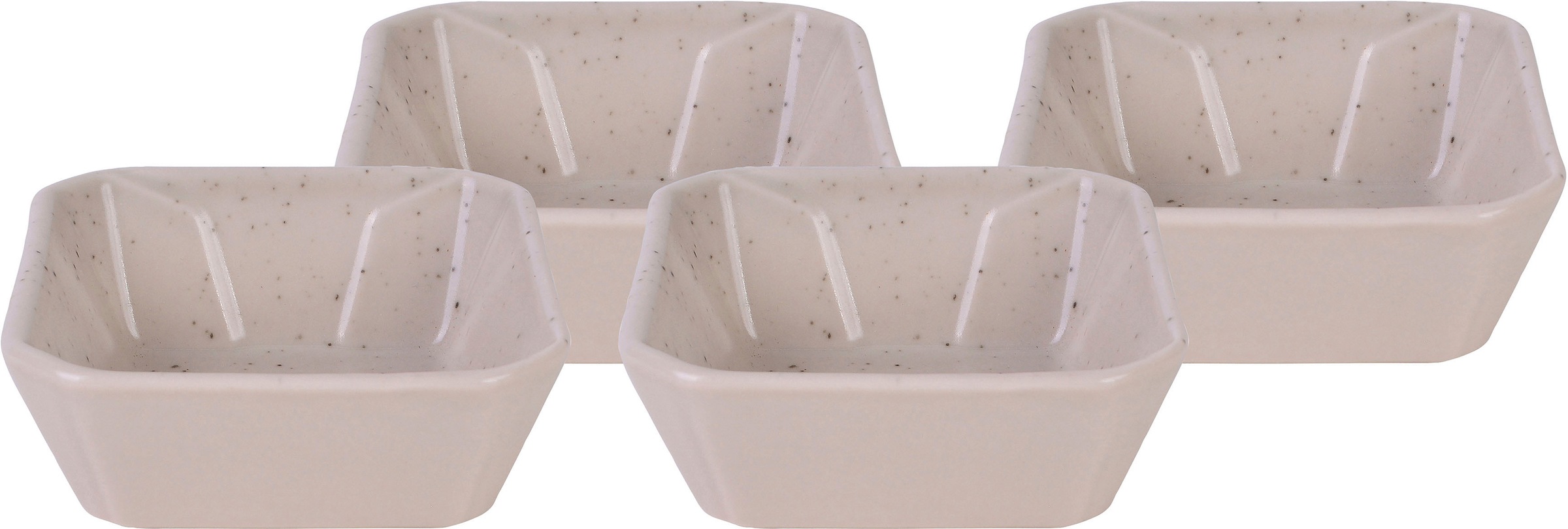 CreaTable Servierschale "Dip Bowl", 4 tlg., aus Steinzeug, Dipschale, Snackschale, Topaktueller „Streat Food“ Trend