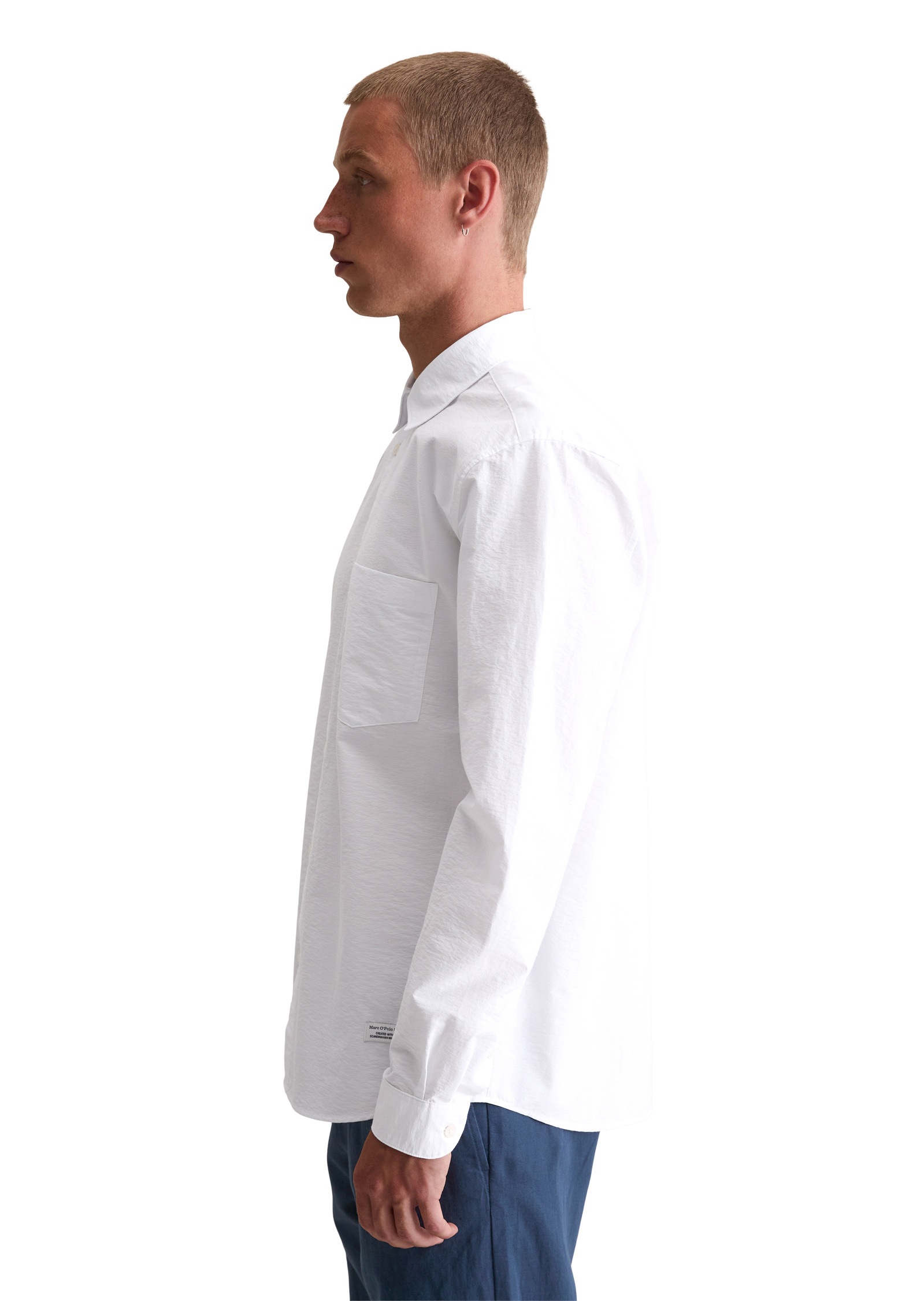 Marc OPolo DENIM Langarmhemd "mit feiner Crinkle-Struktur" günstig online kaufen