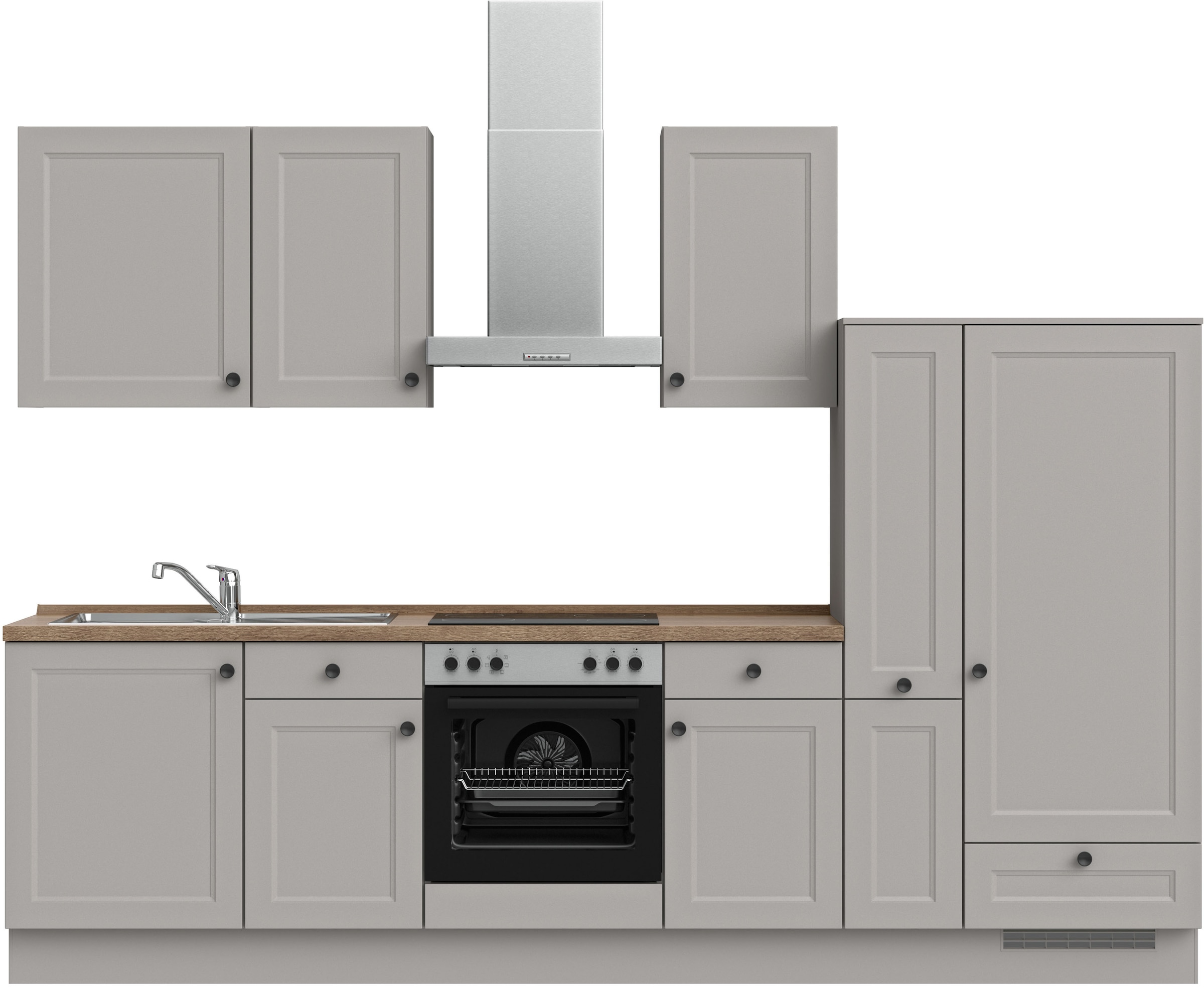 nobilia ""Cascada I", NEU: individuell anpassbar mit gratis Profi-Beratung" vormontiert, Breite 300 cm, Ausrichtung wählbar, wahlw. mit E-Geräten
