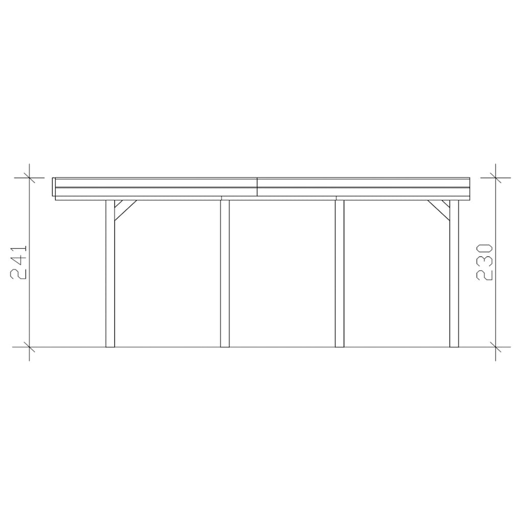 Skanholz Einzelcarport »Friesland«, Holz, 270 cm, grün