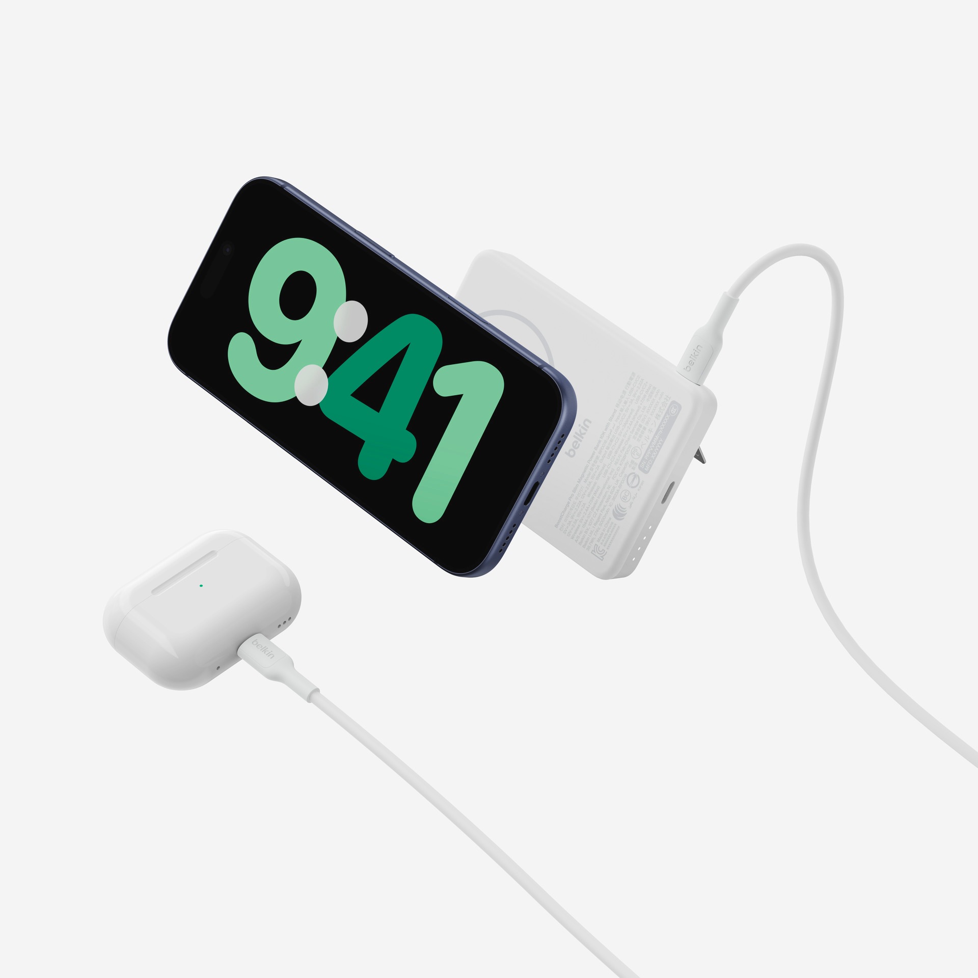 Belkin Powerbank »BoostCharge Slim Magnetic 10K 15 W« Belkin BoostCharge Slim Mag. Powerbank 10.000mAh Qi2 15W, weiß