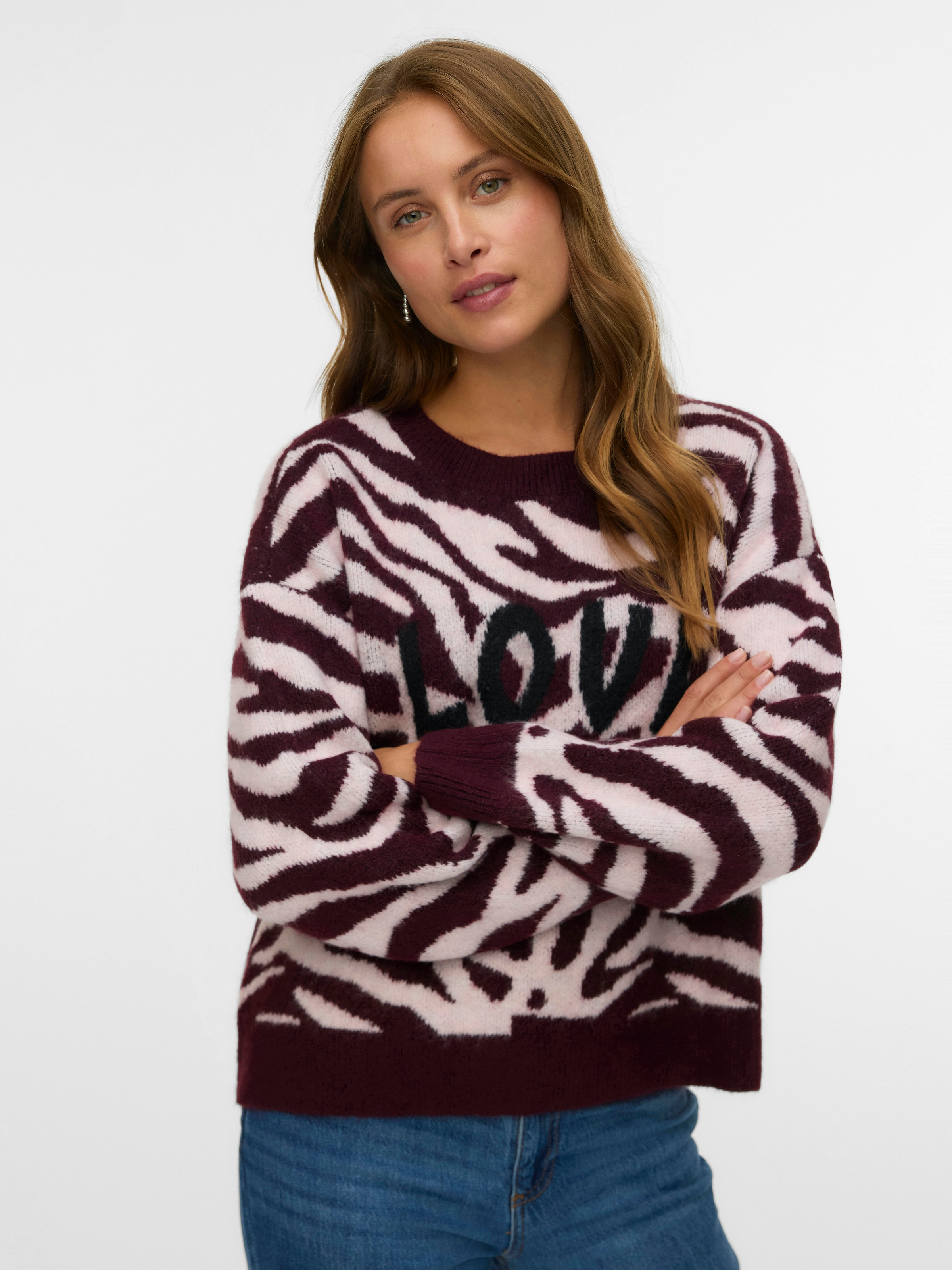 Vero Moda Strickpullover "VMNEWKAI LS O-NECK PULLOVER BOO" günstig online kaufen