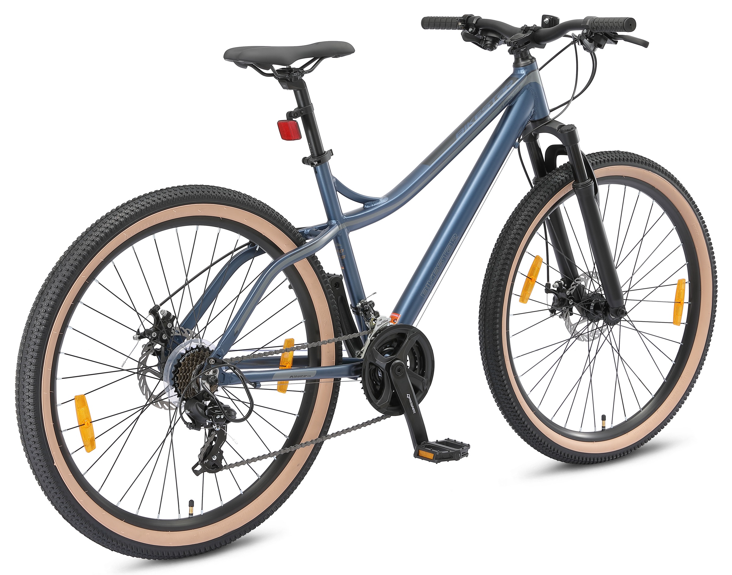 Bikestar Mountainbike 21 Gang Shimano RD-TY300 Schaltwerk Kettenschaltung für Damen und Herren, Kettenschaltung