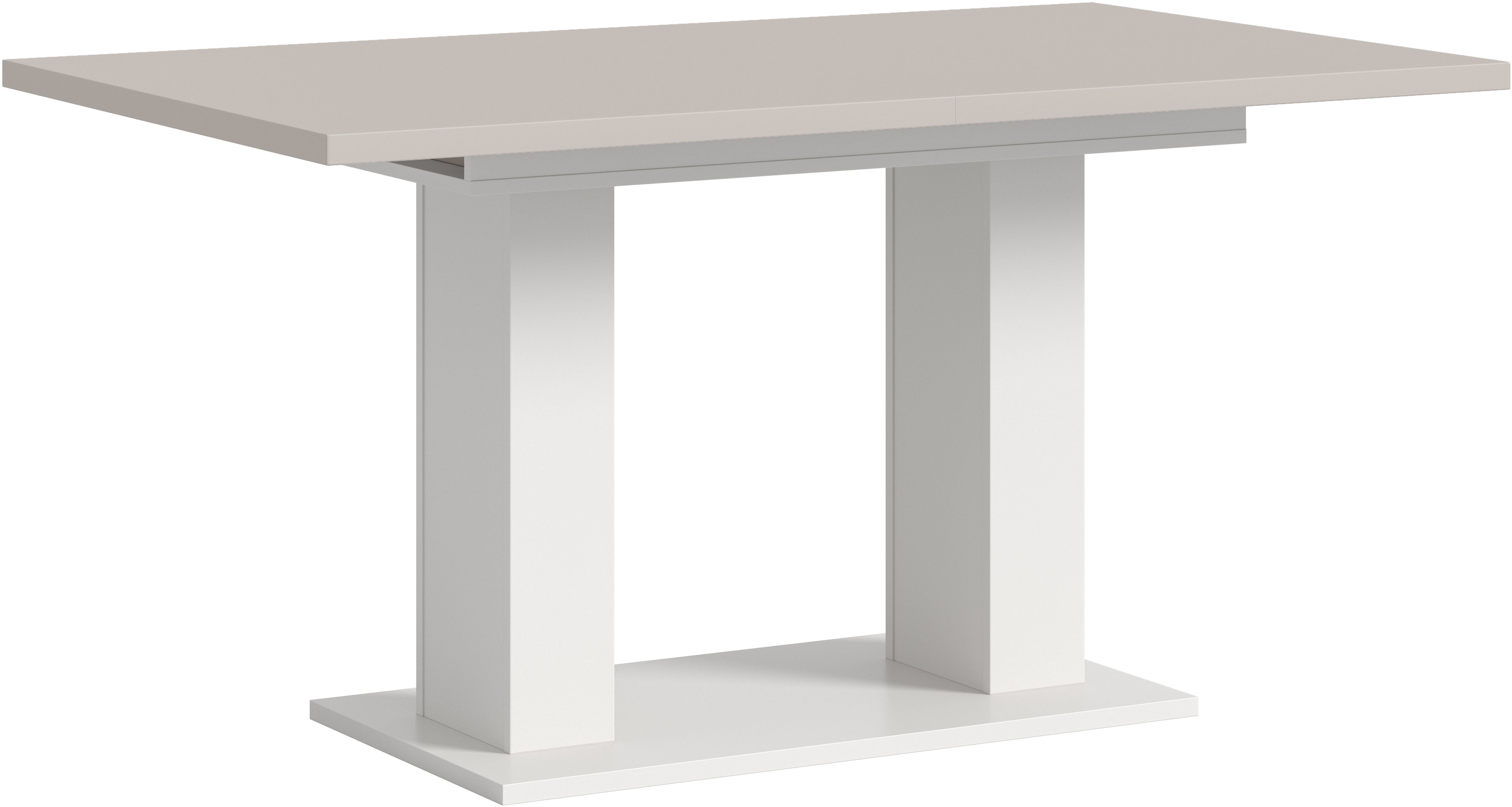 Home affaire Esstisch "Motus, ausziehbar 150 -190 cm, inklusive 40 cm Einlegeplatte" Set, 1 Stk. tlg. Doppelsäulengestell mit Bodenplatte, Tisch, Esstisch, Küche