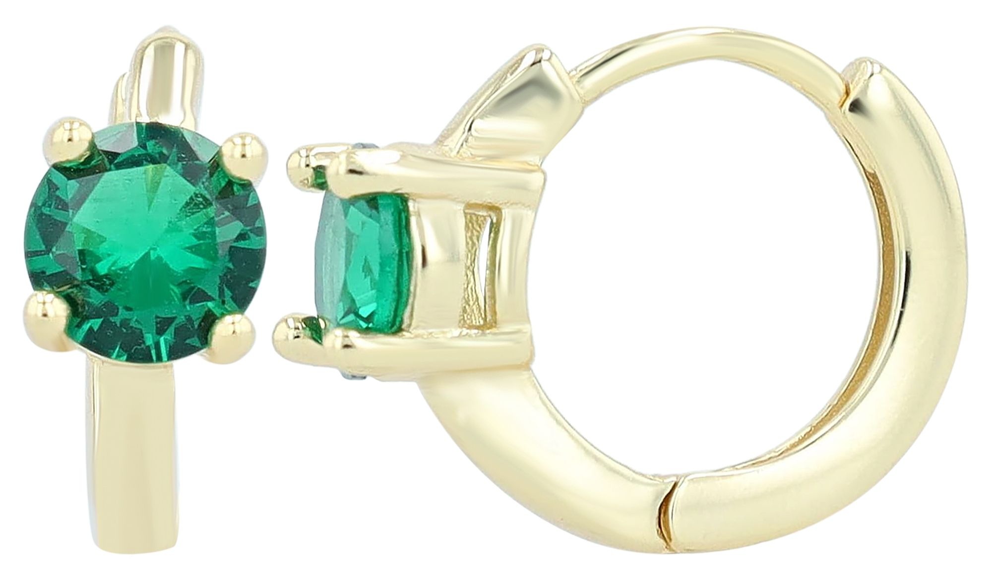 Adelia´s Klappcreolen »Damen Ohrringe – Klappcreole aus 925 Silber mit Zirkonia« Perfekt als Geschenk zum Weihnachten