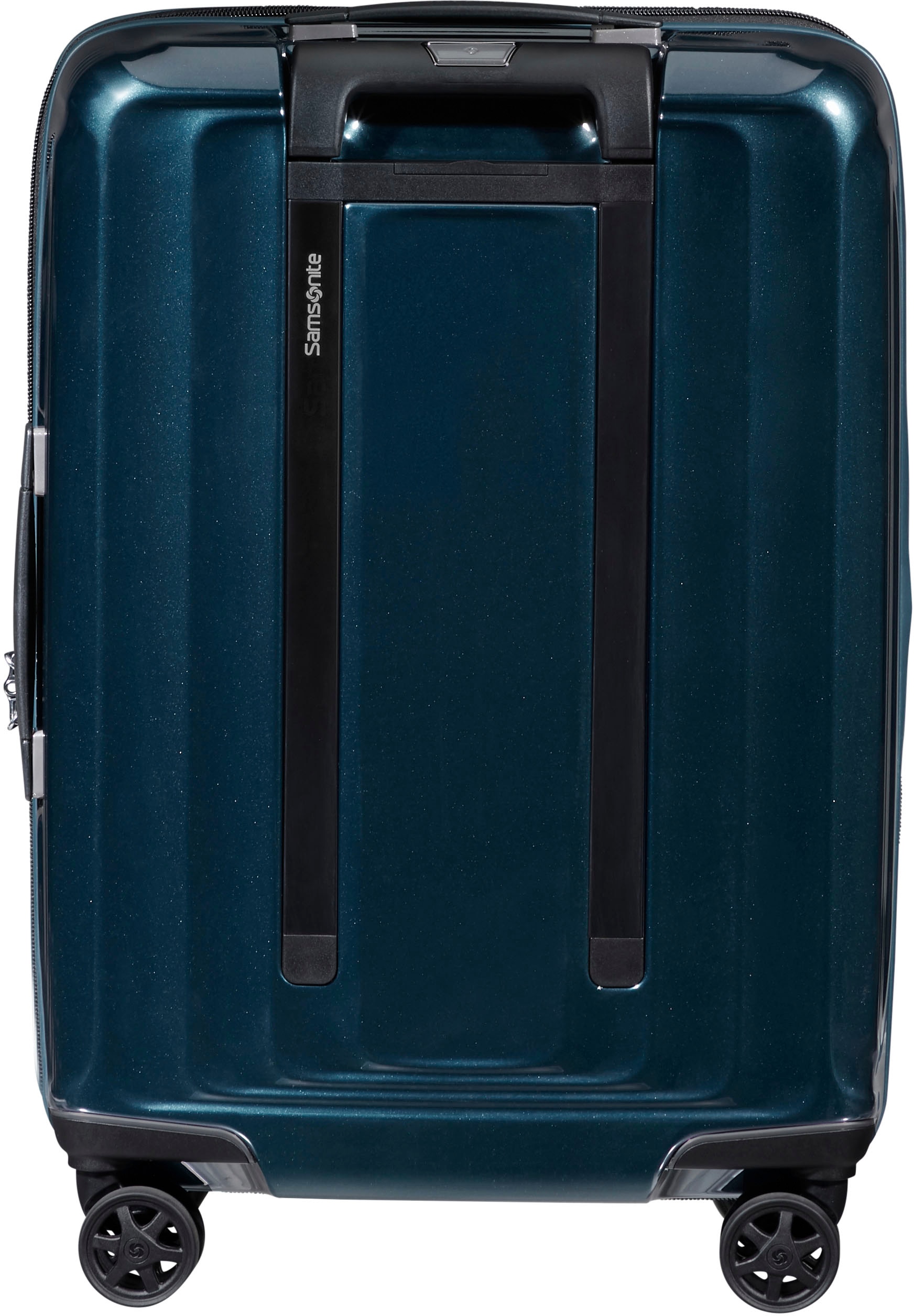 USB-Schleuse Samsonite und BAUR Volumenerweiterung dark »Nuon blue, kaufen Rollen, 4 Hartschalen-Trolley mit metallic 55 cm«, |