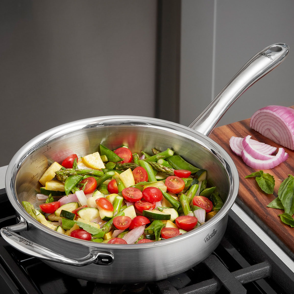 Fissler Bratpfanne »Fissler M5 Pro-Ply®, Edelstahl-Pfanne« Edelstahl 18/10 5-lagiges Mehrschichtmaterial für präzise Temperaturkontrolle