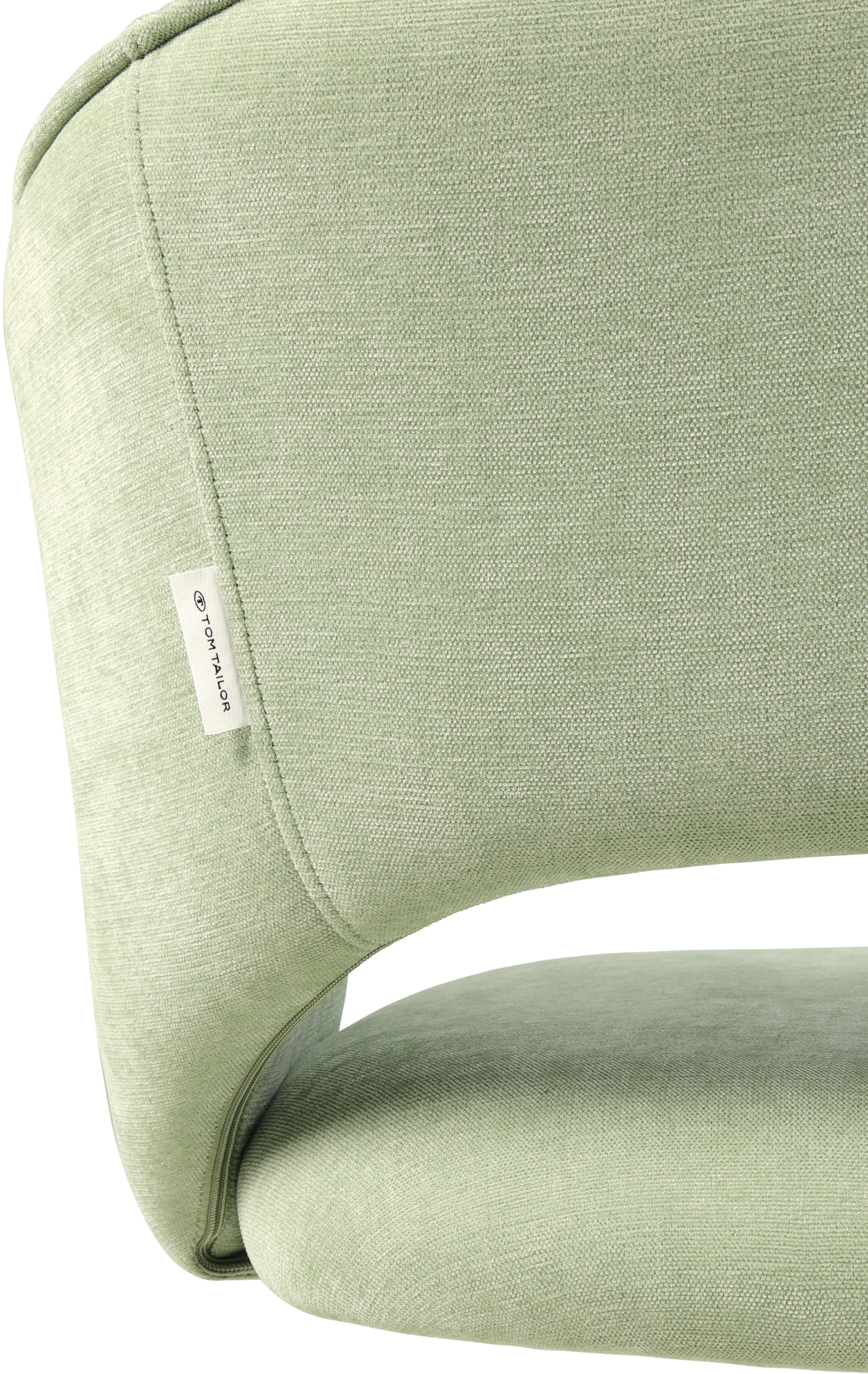 TOM TAILOR HOME Armlehnstuhl »CURVY ARMCHAIR«, (Set), 2 St., Chenille, mit Armlehnen, drehbar, Rückholfunktion, Rückenausschnitt