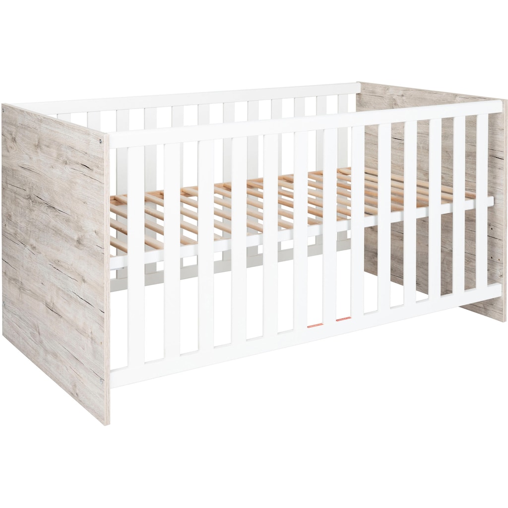 Lüttenhütt Babyzimmer-Komplettset »Rieke«, (Set, 4 St., Kinderbett, Regal, Schrank, Wickelkommode), Made in Germany; mit Kinderbett, Regal, Schrank und Wickelkommode