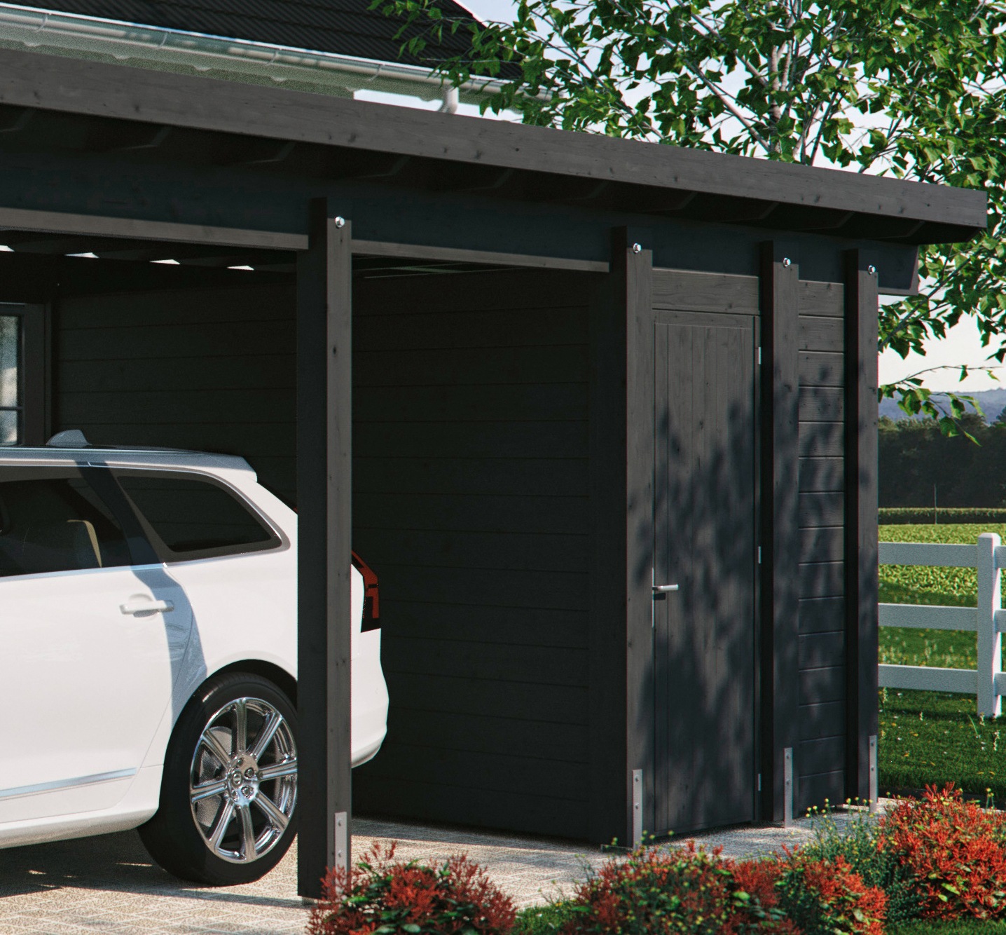 Kiehn-Holz Carport-Geräteraum BxT: 299x174 cm, nur für Carport KH 320/321 günstig online kaufen