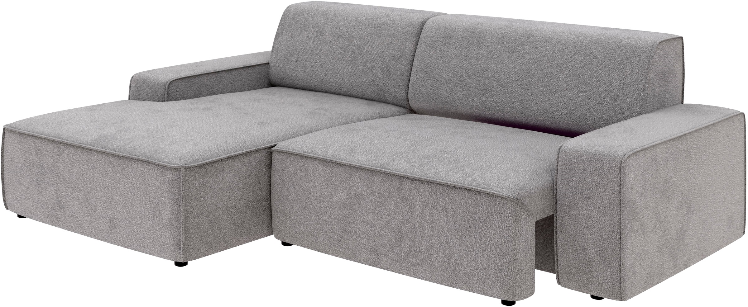 TRENDMANUFAKTUR Ecksofa »Graz, wahlweise mit Sitzvorschub und Bettkasten, L-Form, Breite 246 cm«, in Cord-, haustierfreundlichem LEO Struktur- oder LUMOS-3D-Bezug