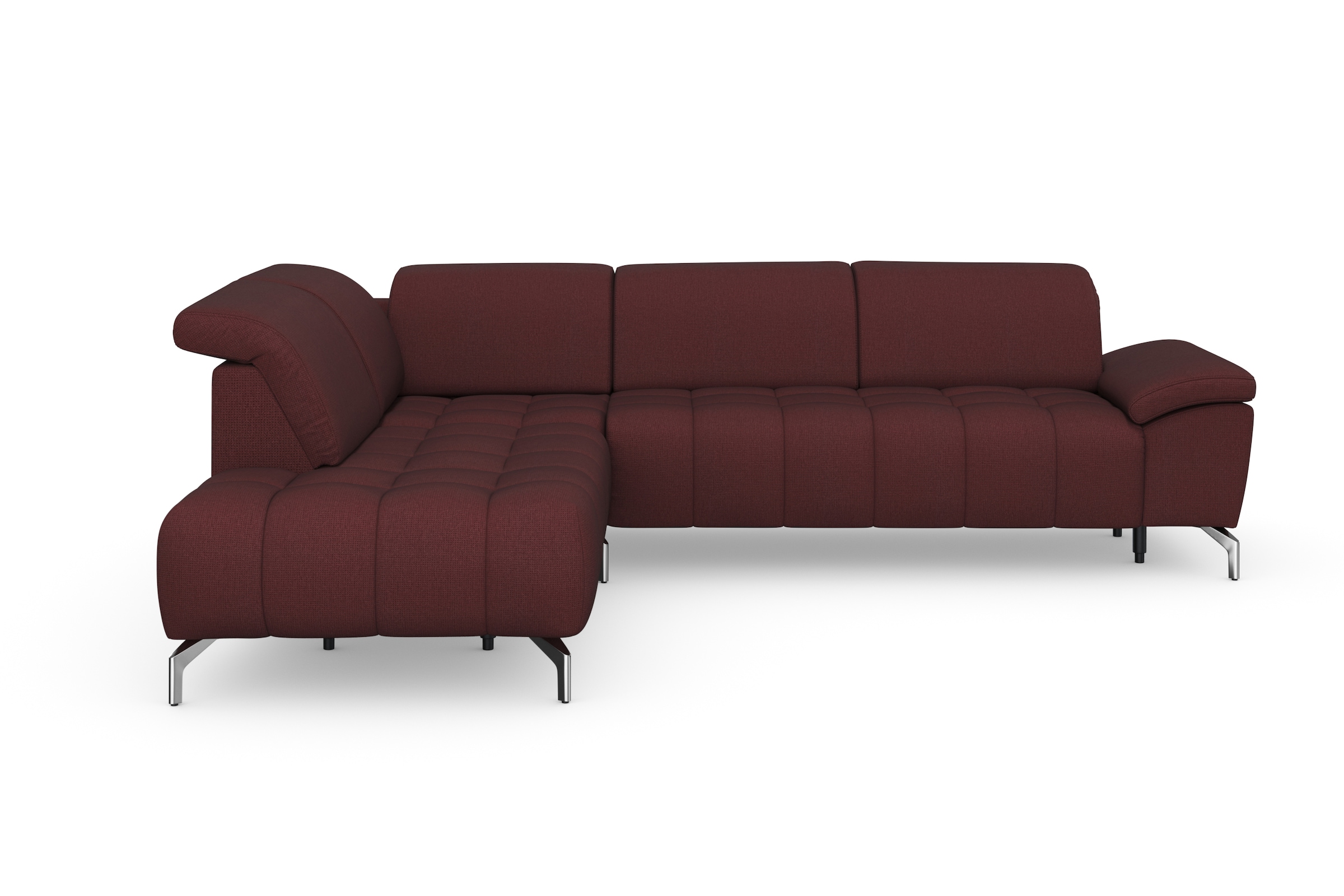 sit&more Ecksofa "Cool L-Form" wahlweise mit Kopfteilverstellung und Vorziehsitz, motorisch
