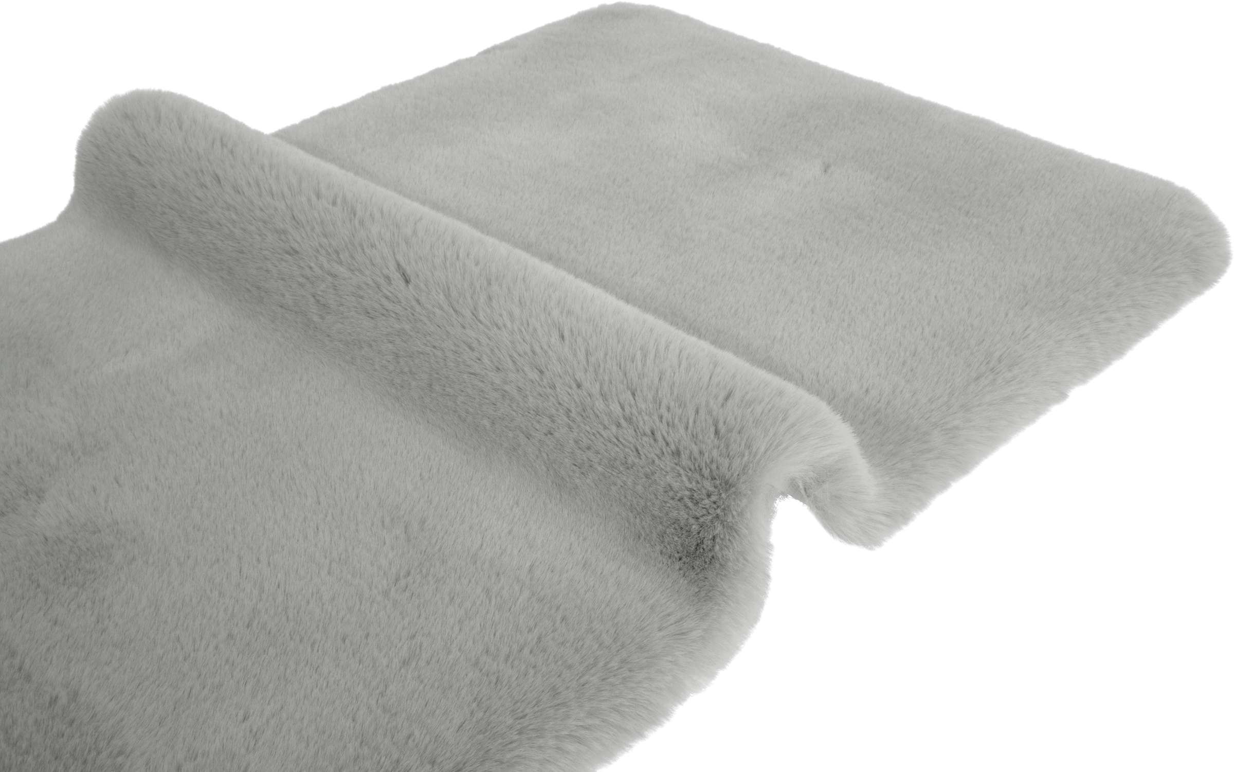 my home Badematte »Rabbit Badematten, Badvorleger, Badezimmer Teppich«, rutschhemmend beschichtet, strapazierfähig-fußbodenheizungsgeeignet-schnell trocknend, Kaninchenfell-Haptik, Badteppich, rechteckig, rund & als 3-tlg. Set