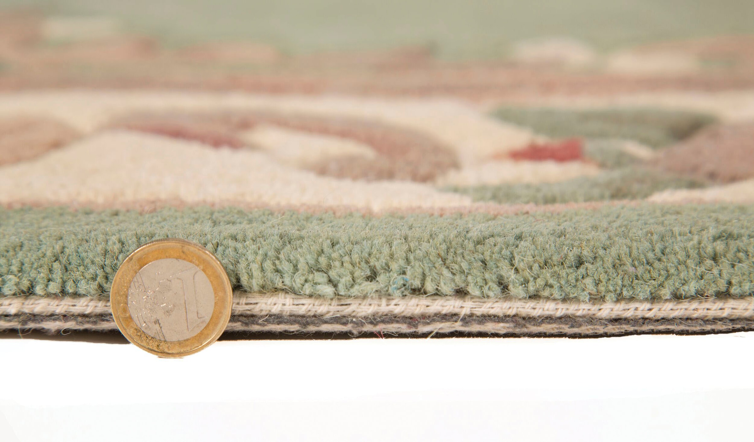 FLAIR RUGS Wollteppich »Aubusson«, rund, 10 mm Höhe