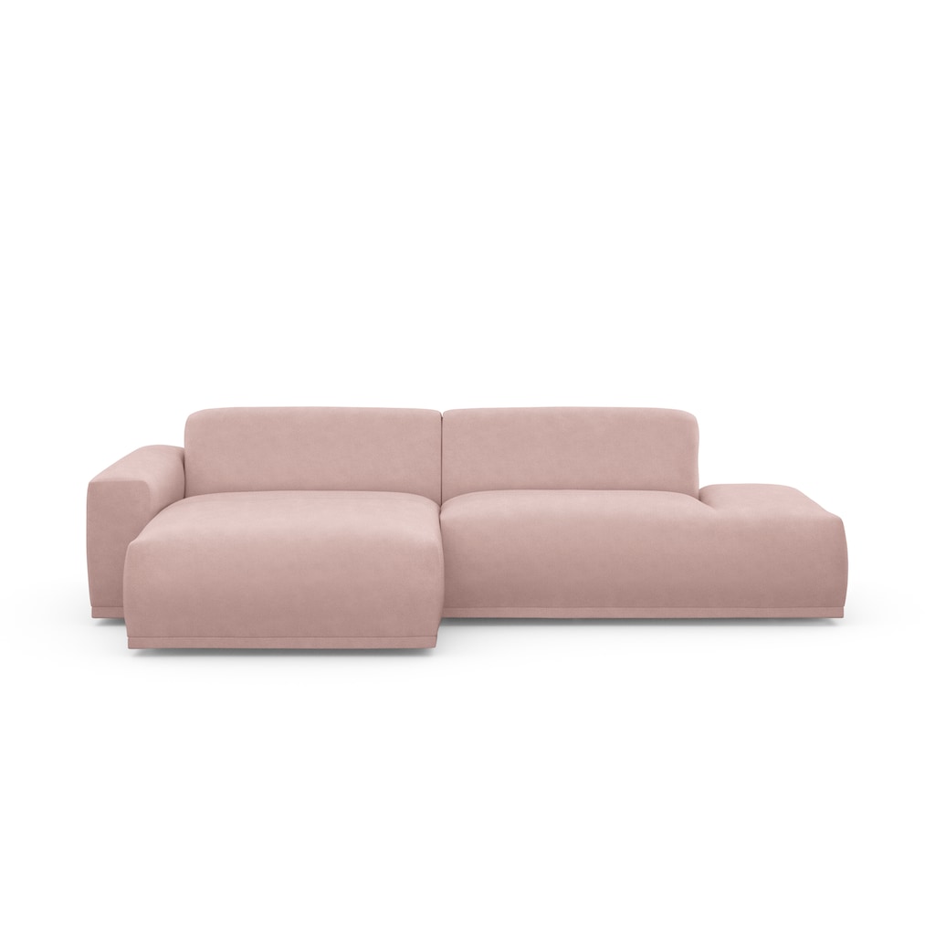 TRENDMANUFAKTUR Ecksofa Braga, aus 2 Teilen, moderner Cord-Stoff