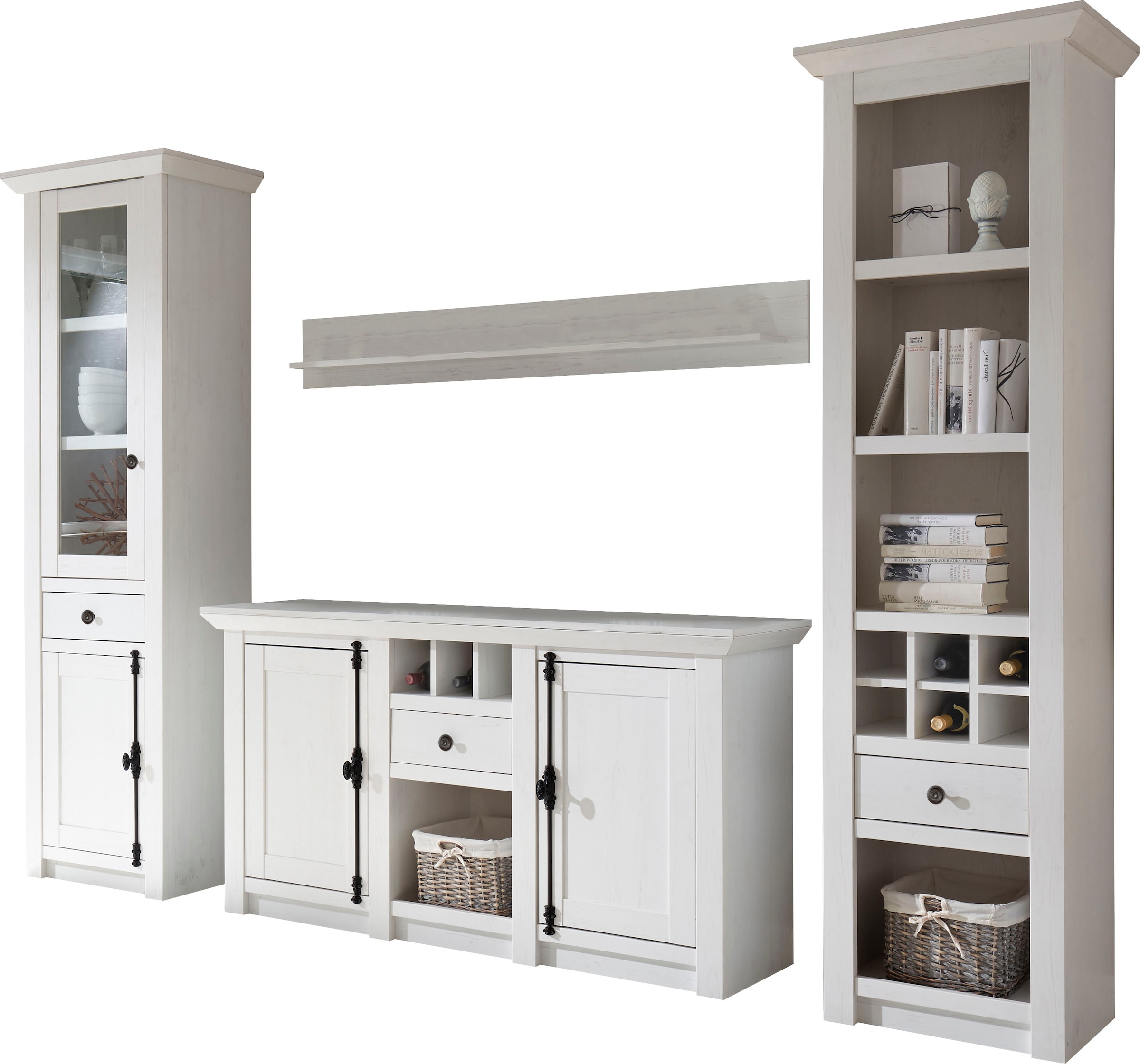 Home affaire Wohnwand "California" Set, 4 Stk. tlg. bestehend aus Standrega günstig online kaufen
