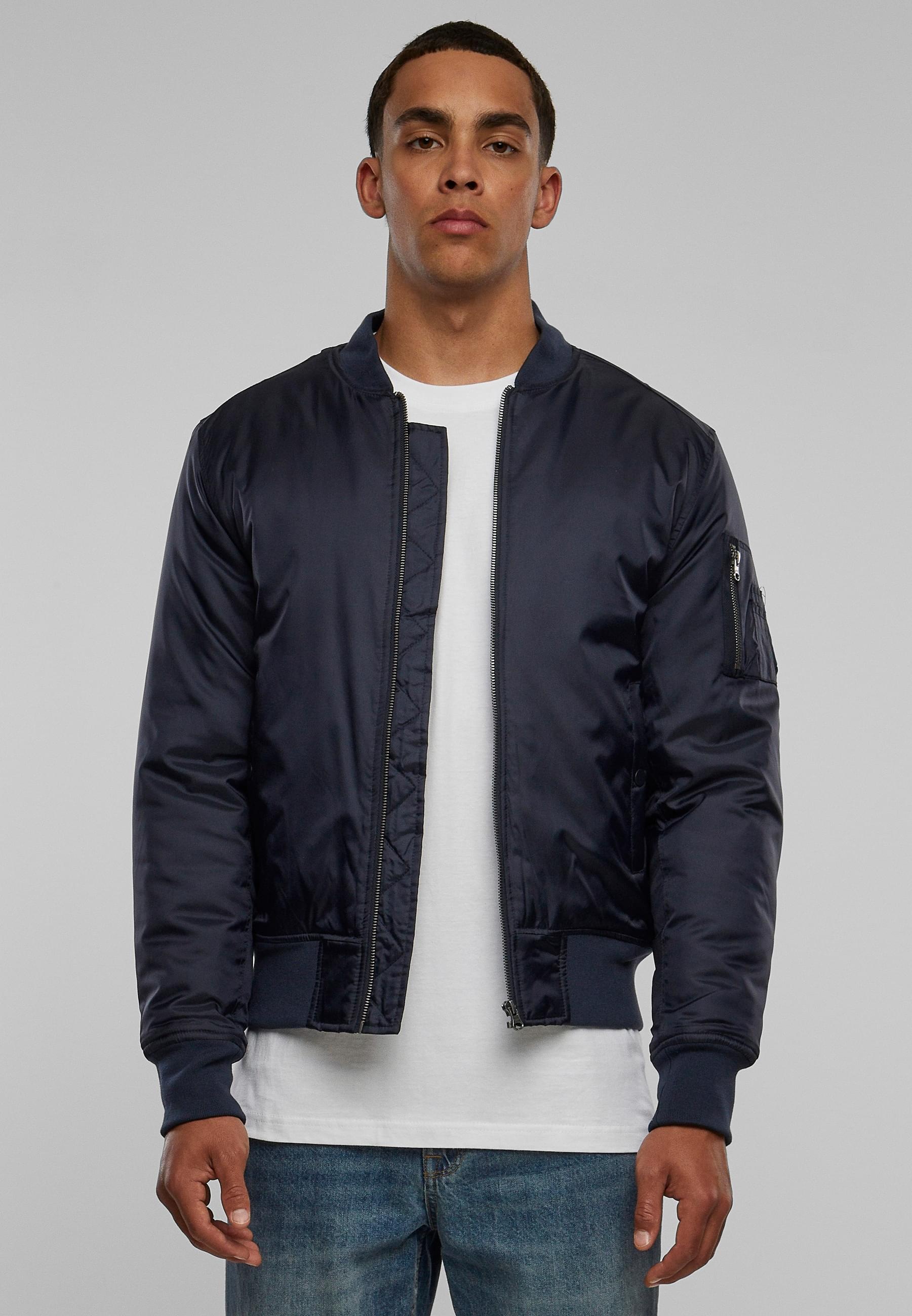 URBAN CLASSICS Anorak »Urban Classics Herren Basic Bomber Jacket«, (1 St.), ohne Kapuze