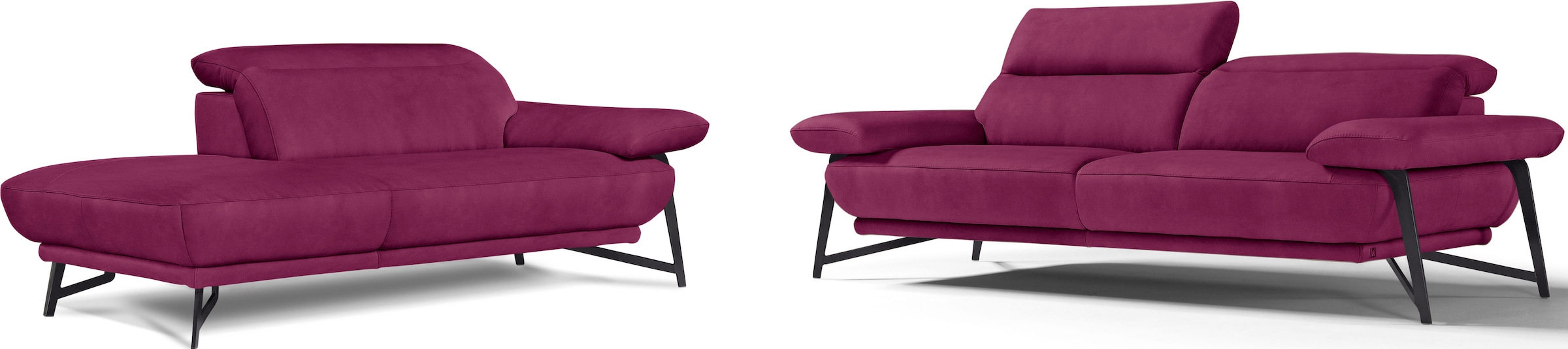 Egoitaliano Sofa "Anais, Design mit hohem Sitzkomfort, Fußfarbe schattengra günstig online kaufen