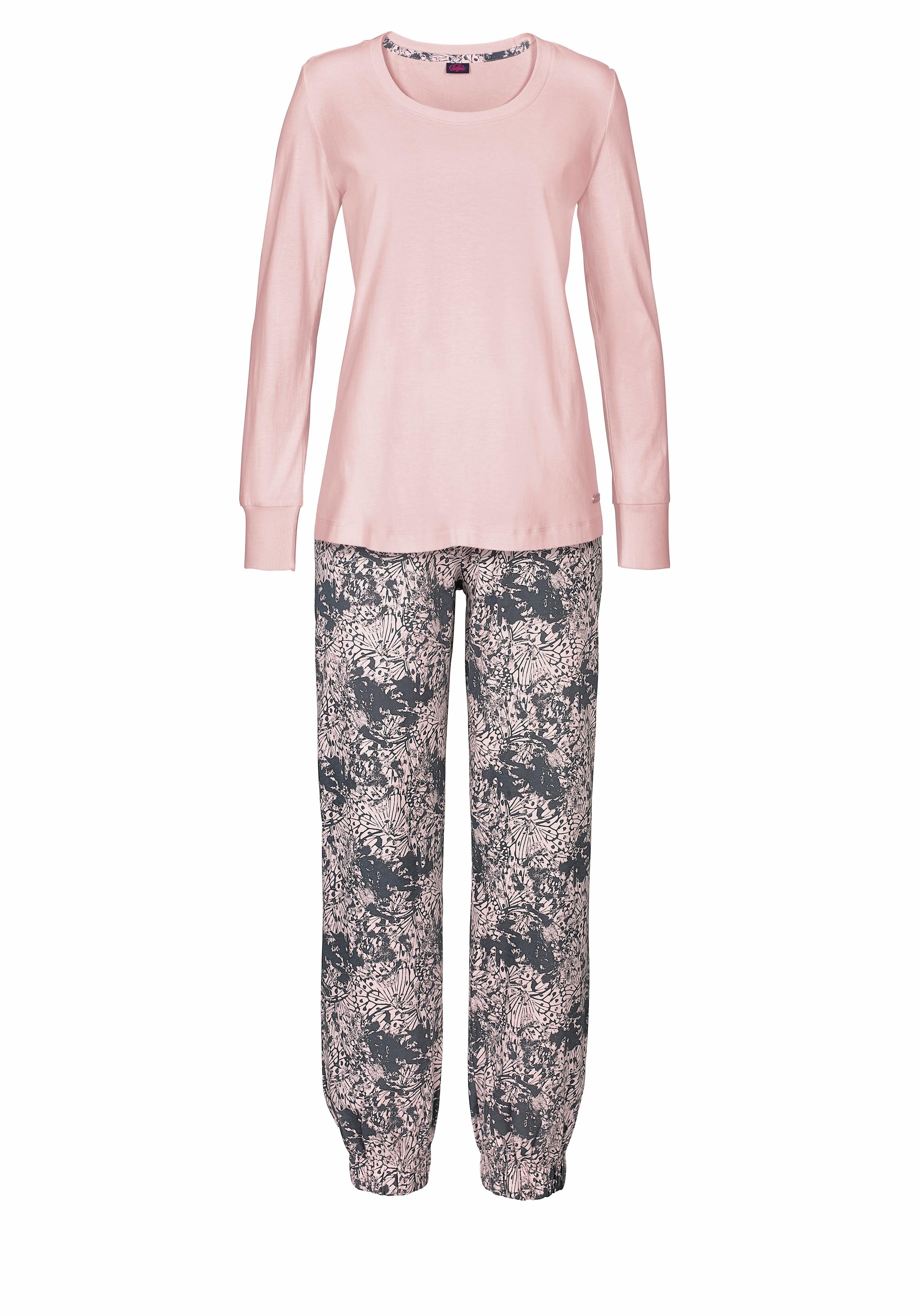 Buffalo Pyjama Set, 2 tlg. mit gemusterter Hose und passendem Langarmshirt