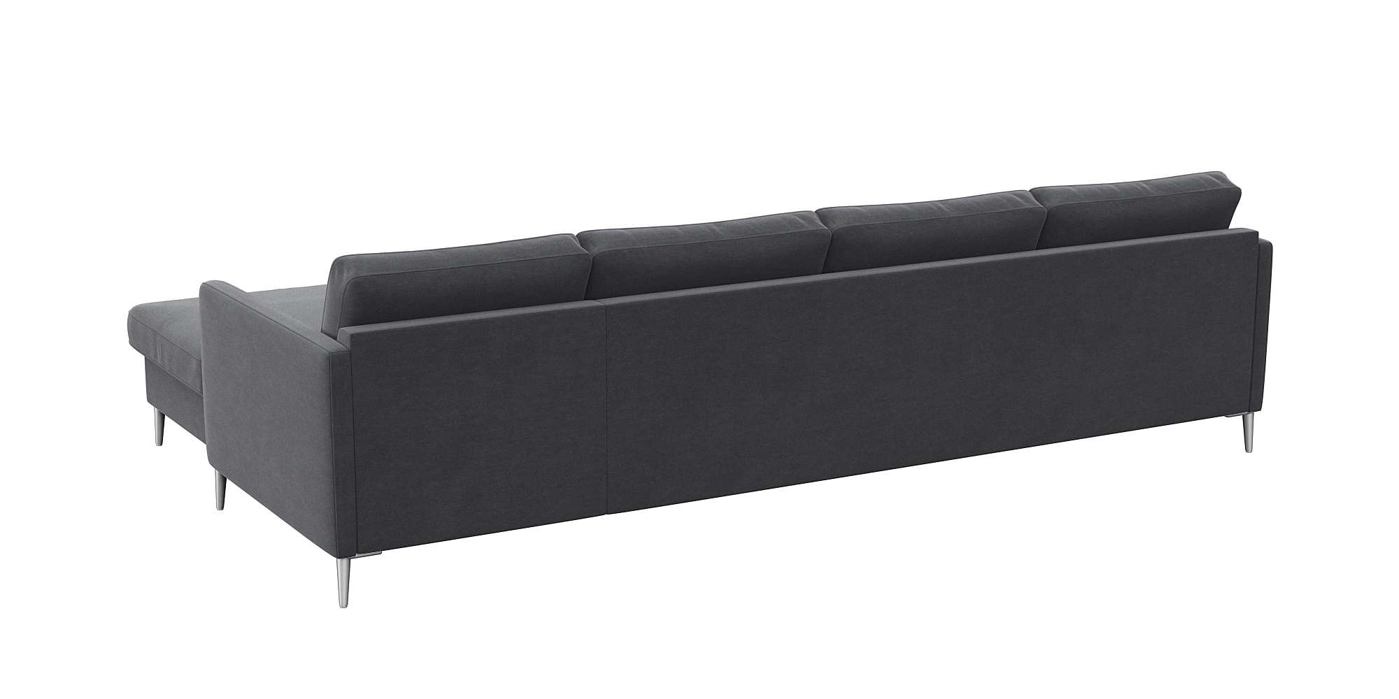 FLEXLUX Ecksofa »Fiore, L-Form, bequem und komfortabel durch hochwertigem Sitzaufbau«, schmale Armlehnen, Kaltschaum, Füße Alu