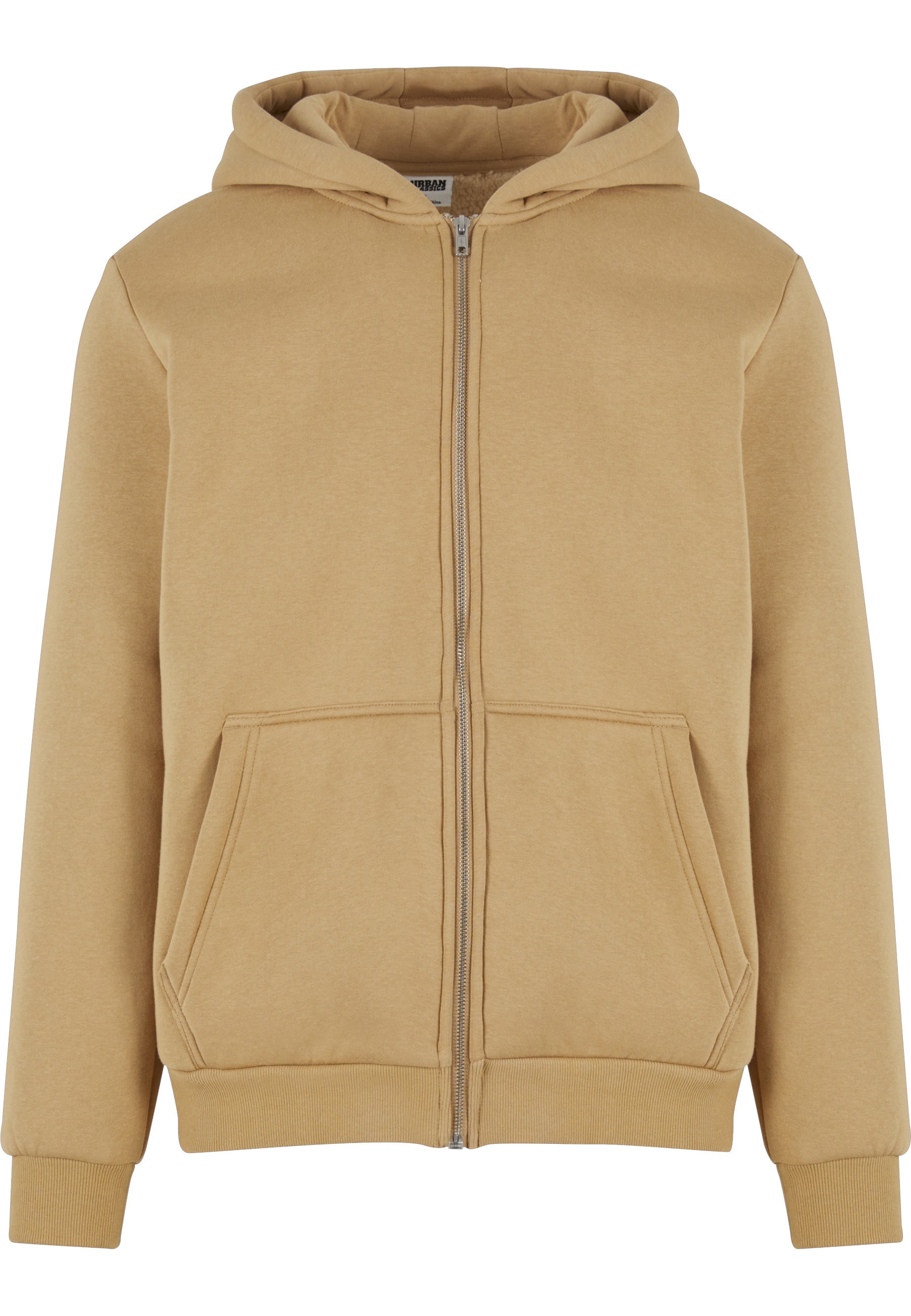 URBAN CLASSICS Sweatjacke "Urban Classics Bonded Sherpa Zip Hoody"