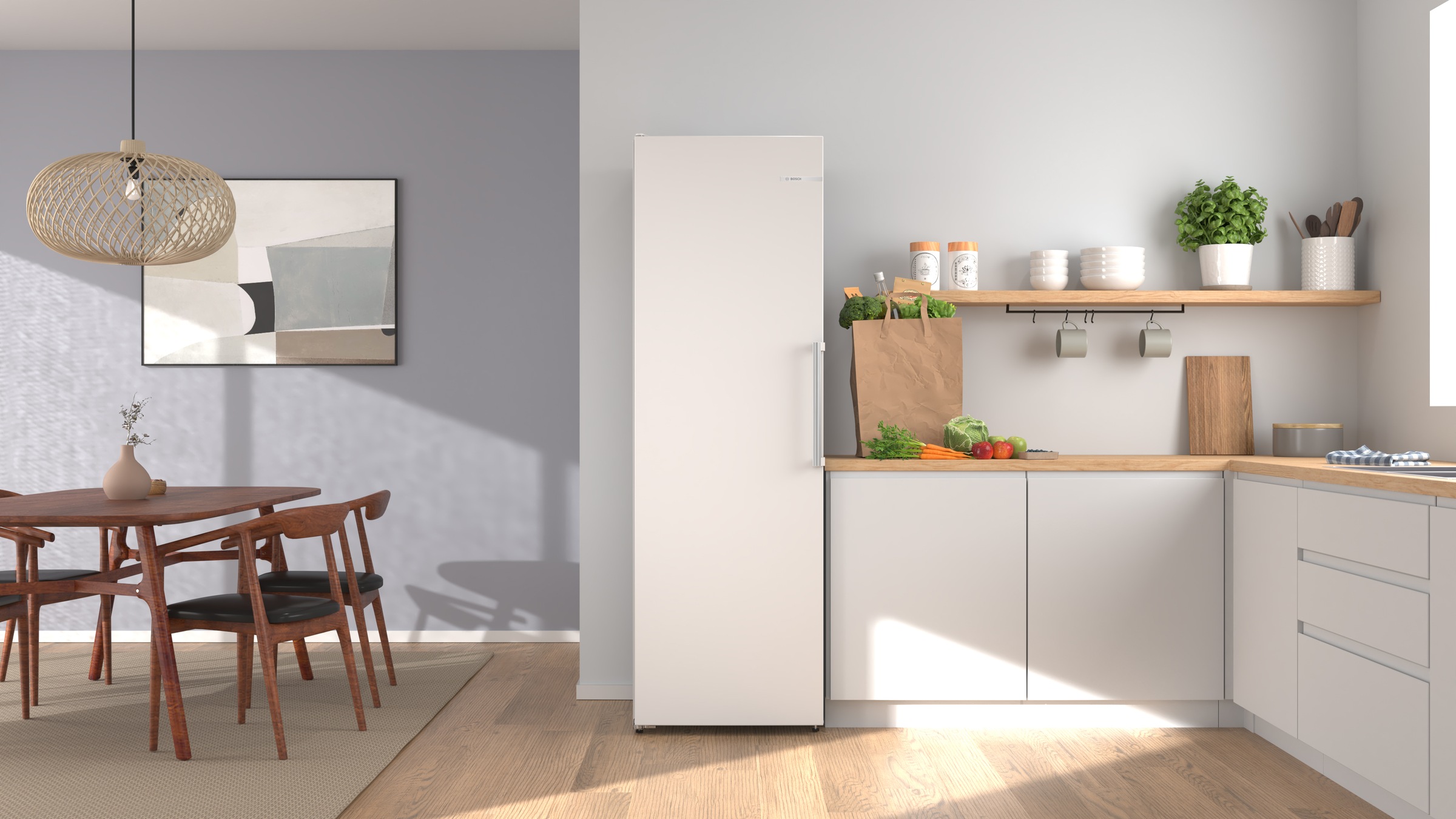 BOSCH Kühlschrank Serie 4 »KSN36VWDG« 186,2 cm hoch 59,5 cm breit