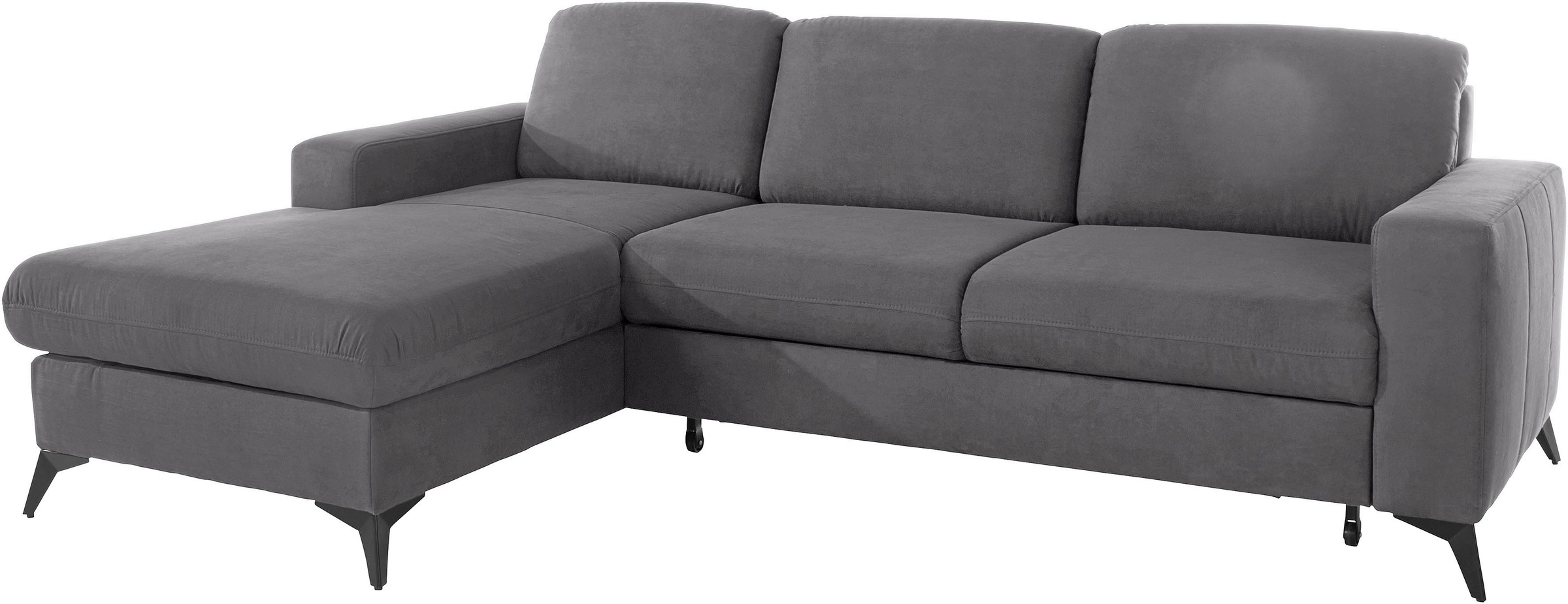 Places of Style Ecksofa »Lolland L-Form«, Wahlweise mit Bettfunktion und Bettkasten, Federkern