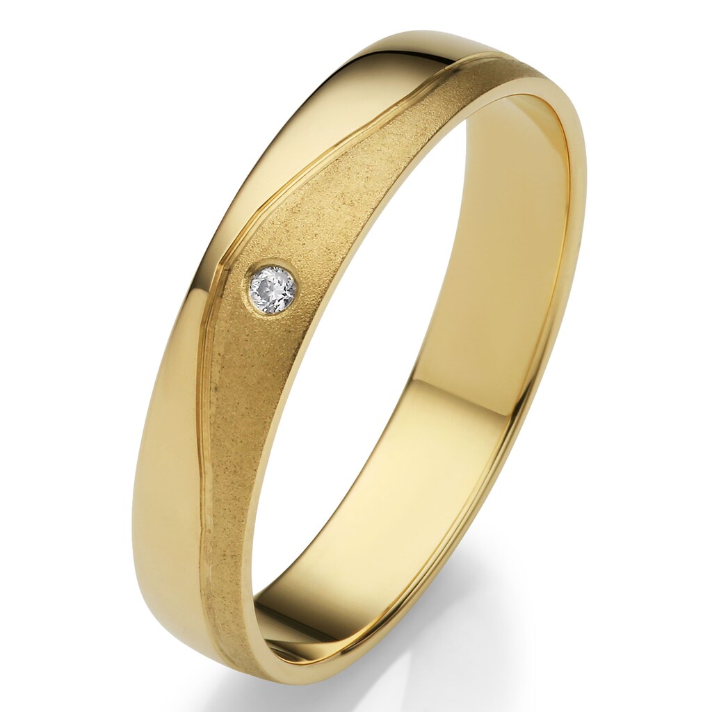 Firetti Trauring »Schmuck Geschenk Gold 375 Hochzeit Ehering "LIEBE"«, Made in Germany, wahlweise mit oder ohne Brillant