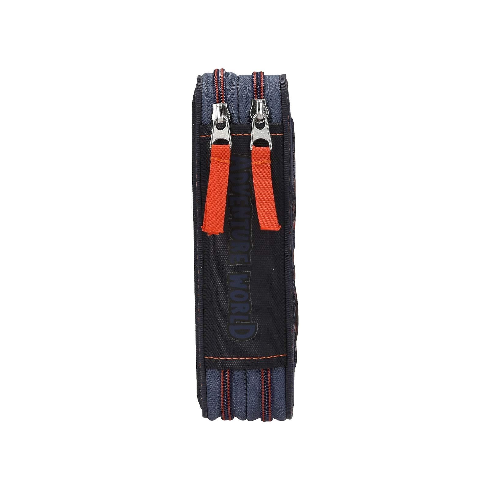 Depesche Buntstift »2-Fach Federtasche mit Spinne Adventure World 5,5 x 12 x 19 cm blau-orange«