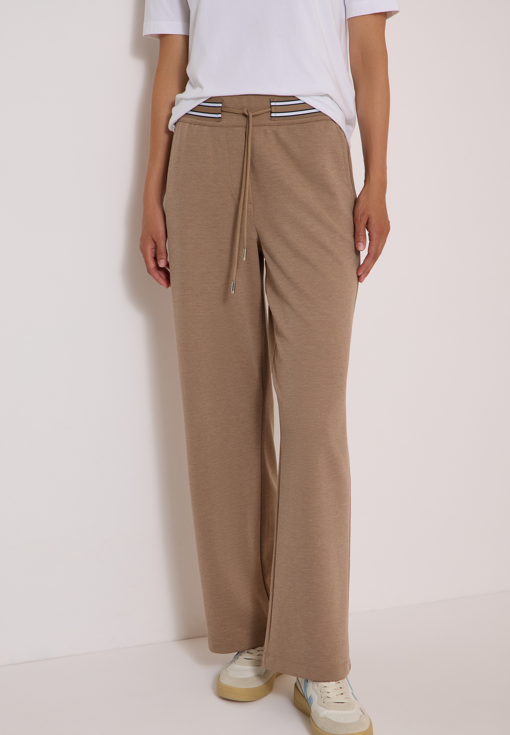 Cecil Stoffhose "Style Neele" Jaquard-Qualität, Elastikbund mit Kontrastdetails