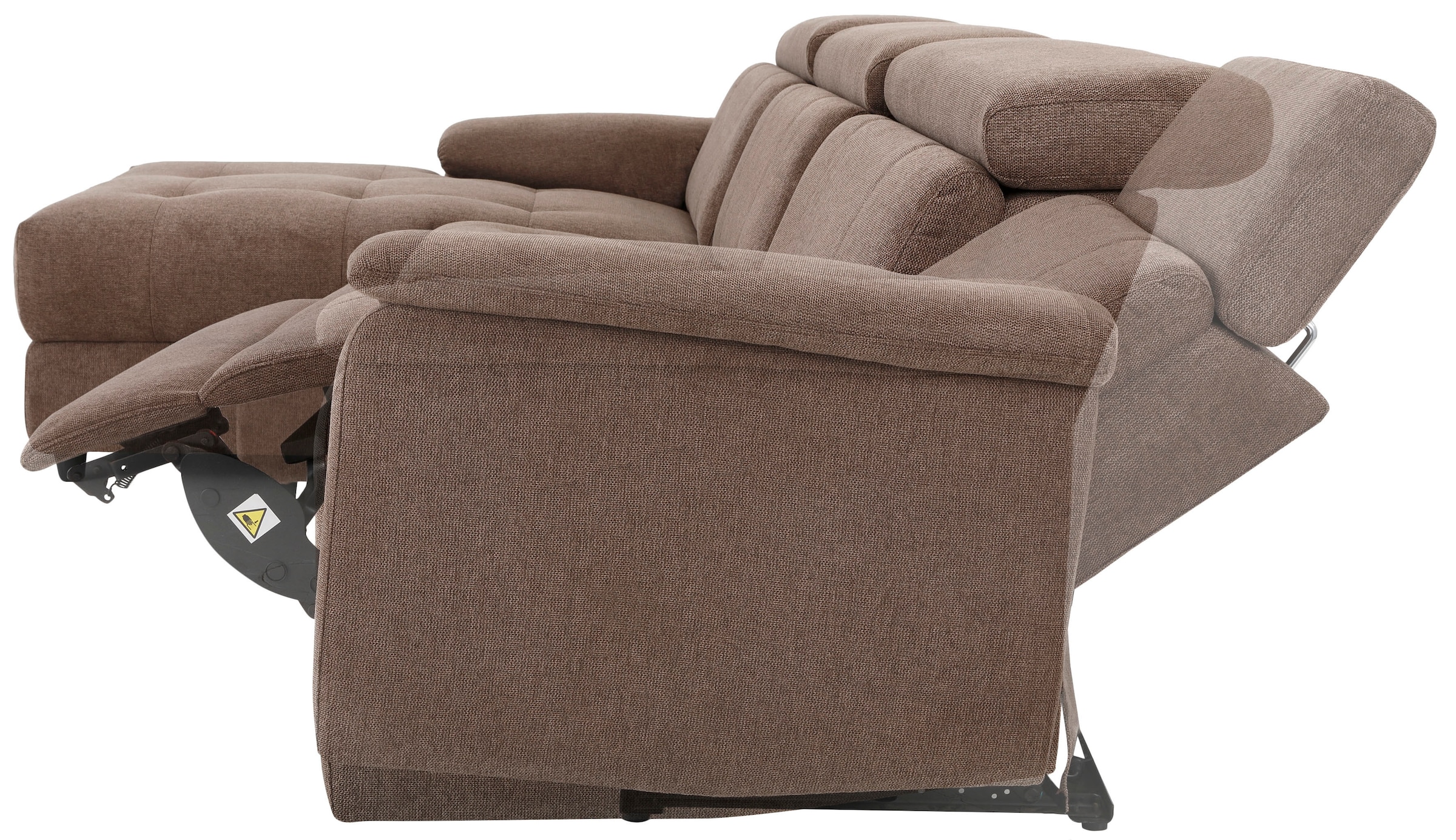 Home affaire Ecksofa »Binado, L-Form,«, mit manueller oder elektrischer Relaxfunktion mit USB-Anschluss