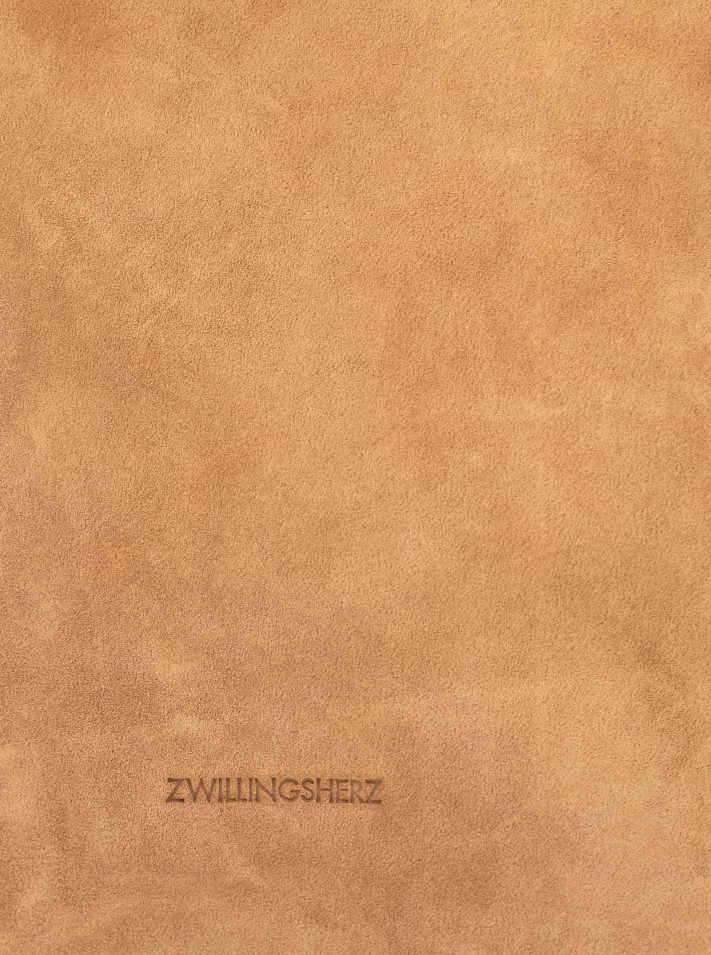 Zwillingsherz Tragetasche »"Everyday Suede"« Beuteldesign, breiter Schulterriemen, weiches Wildleder